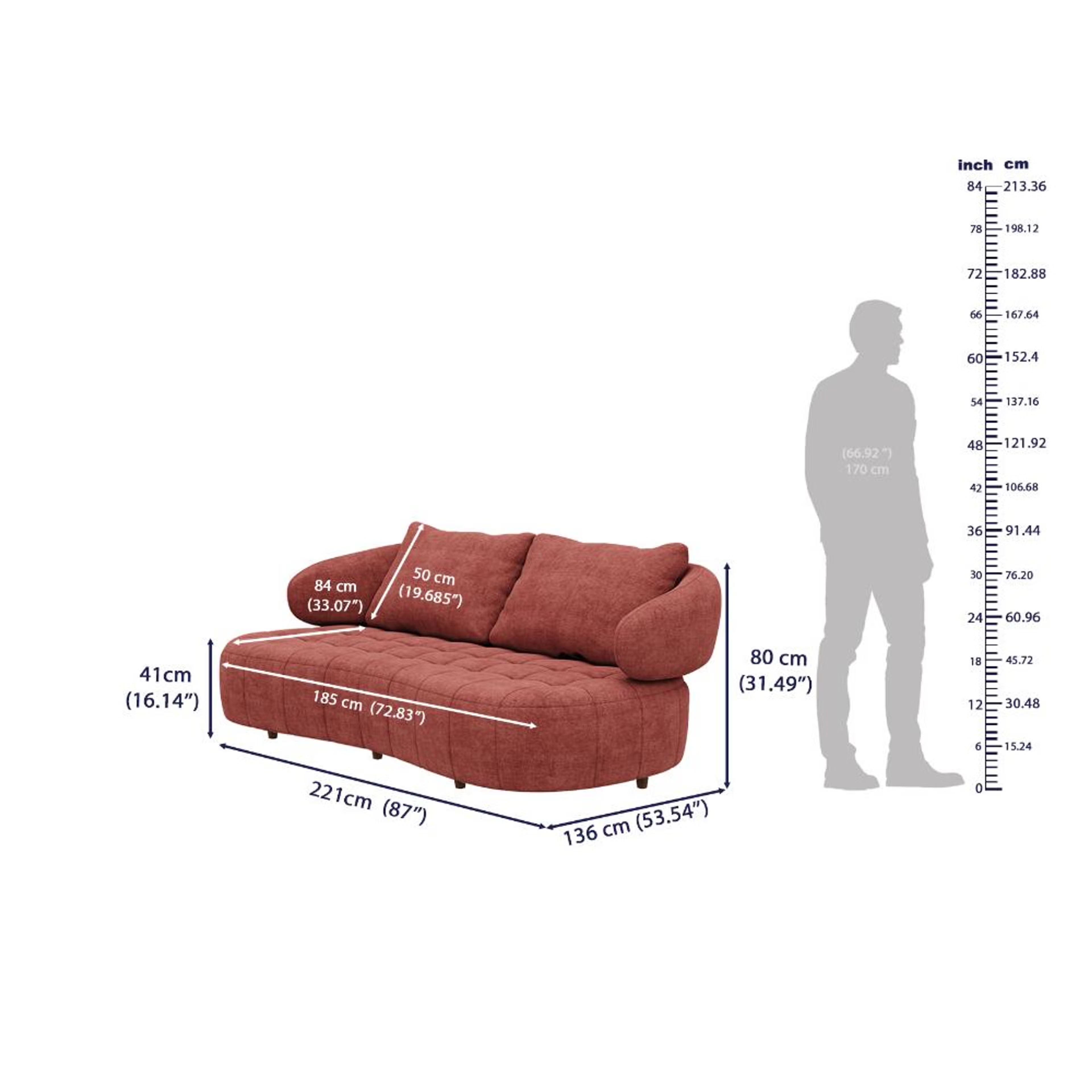 Wakefit Samos Sofa Set (3+2) Seater Regular, Set (3+2), Maroon 10 Wakefit Samos Sofa Set (3+2) Seater Regular, Set (3+2), Maroon