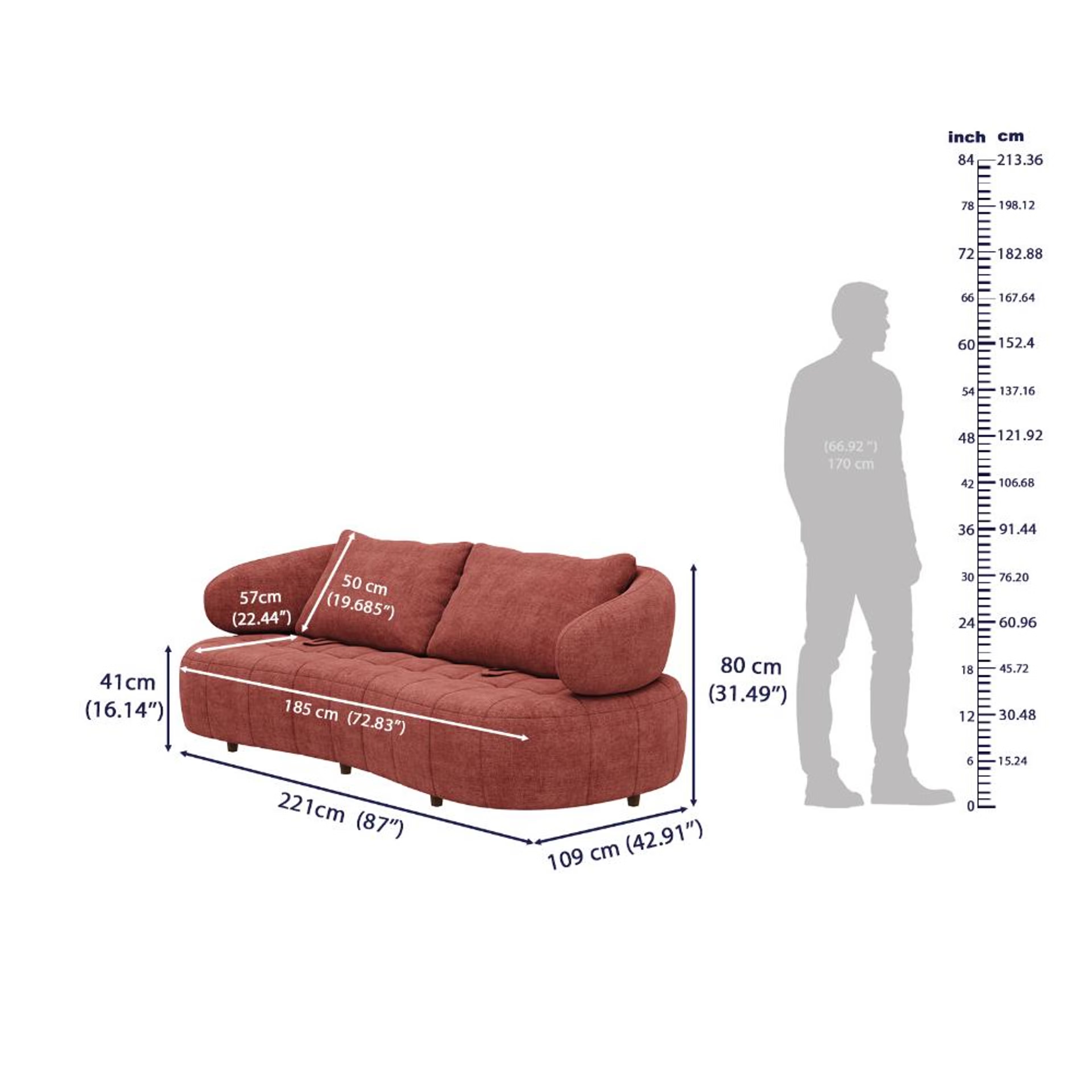 Wakefit Samos Sofa Set (3+2) Seater Regular, Set (3+2), Maroon 9 Wakefit Samos Sofa Set (3+2) Seater Regular, Set (3+2), Maroon