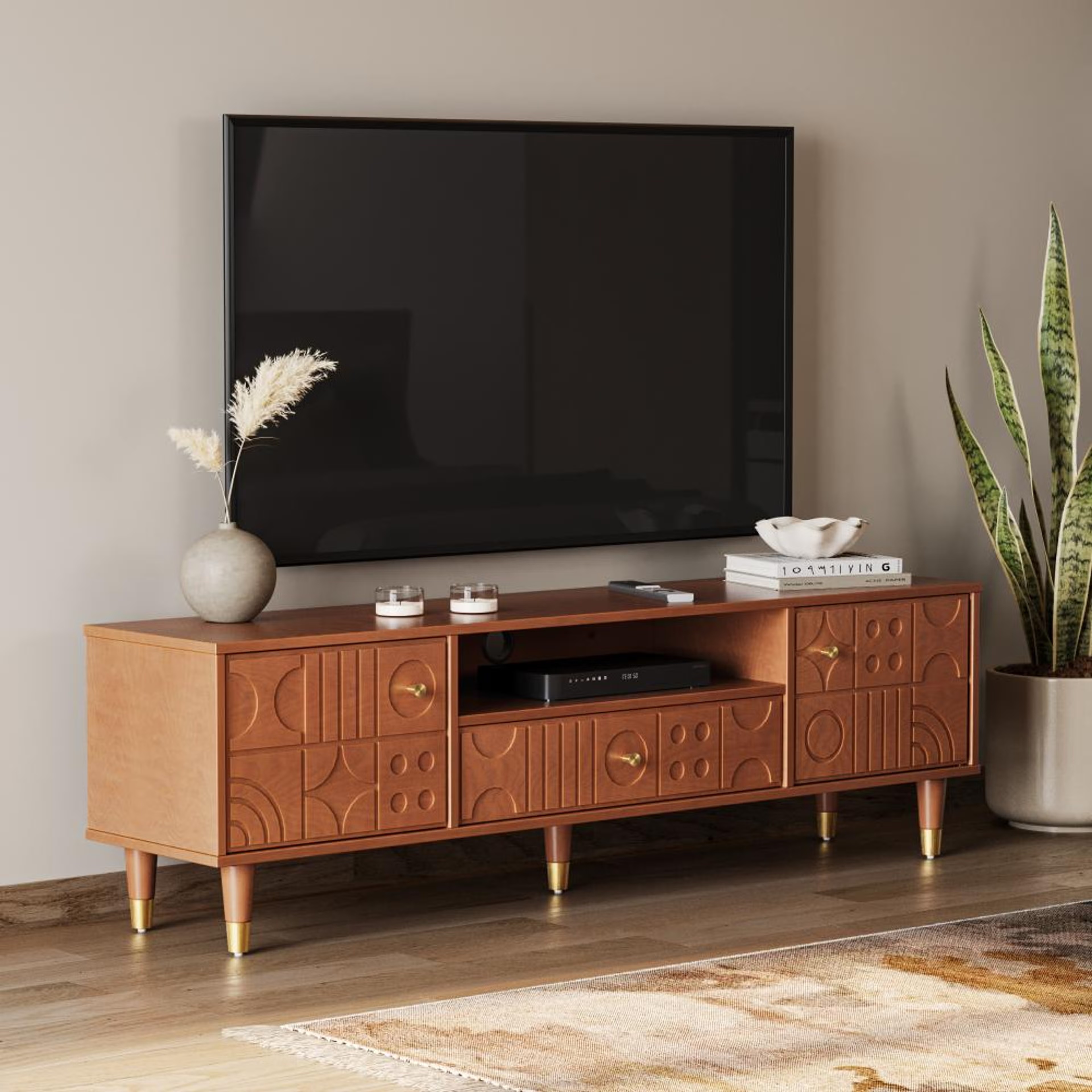 Wakefit Lunarix TV Unit Aurora Gold
