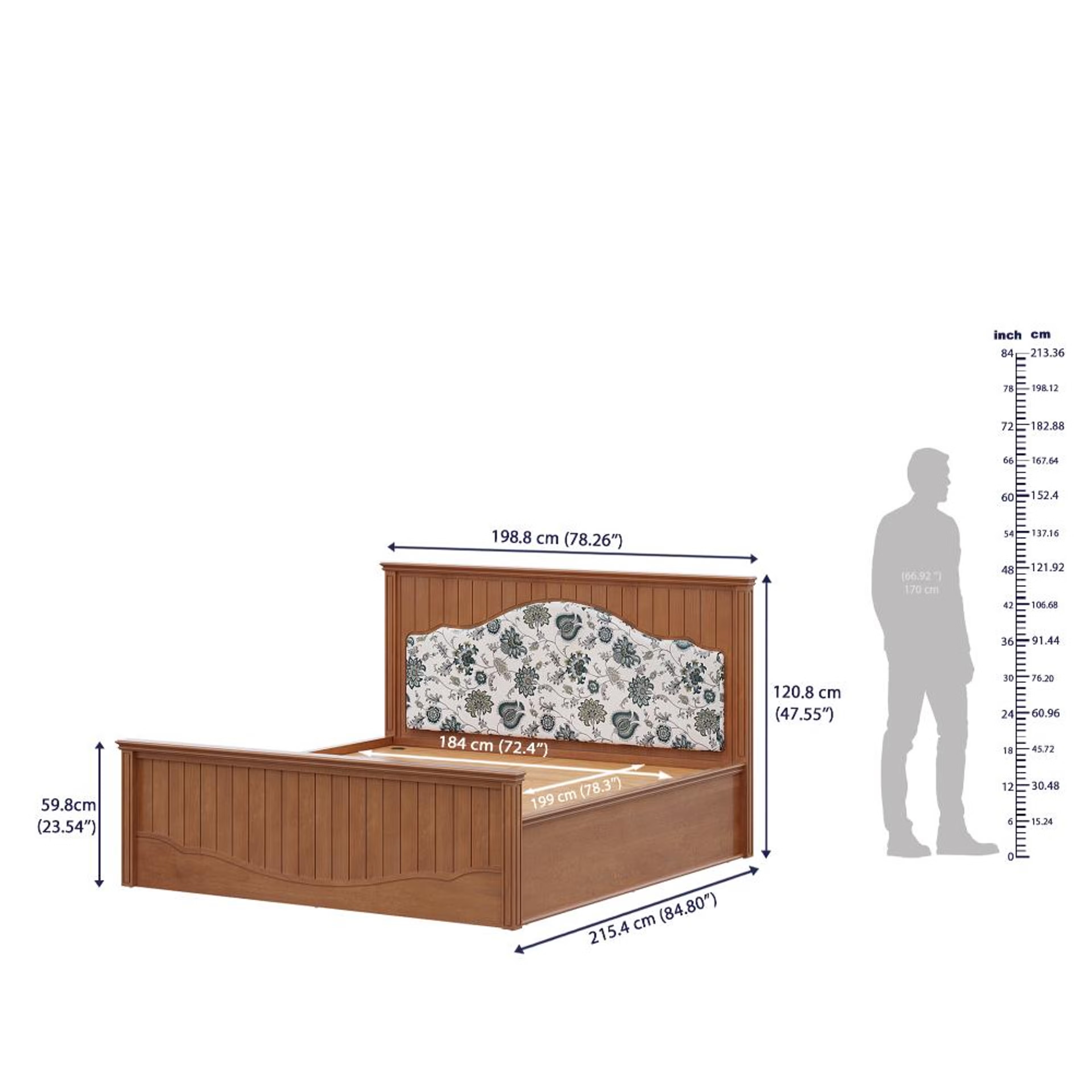 Wakefit Anokhi King Storage Bed King - 78" x 72 7 Wakefit Anokhi King Storage Bed King - 78" x 72\