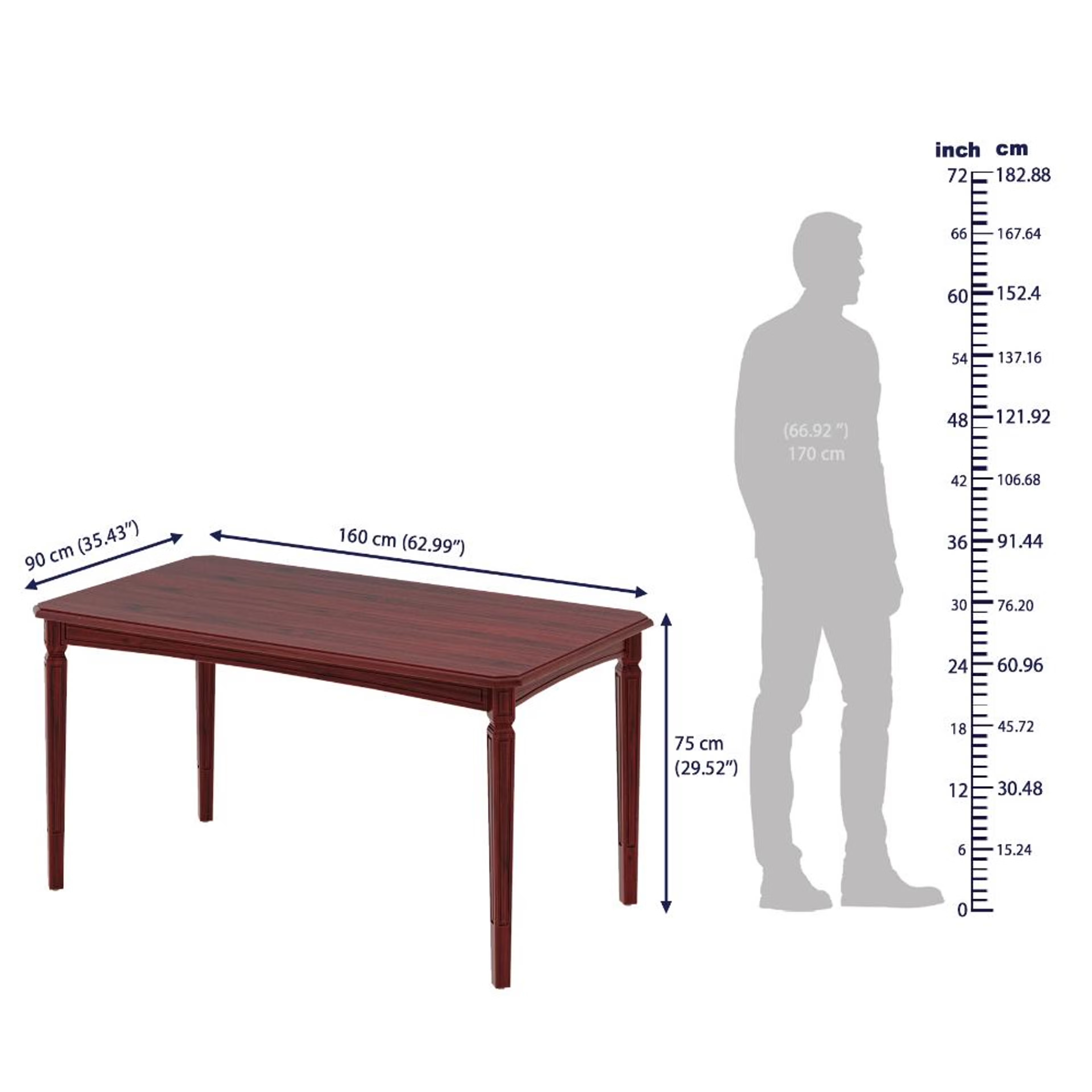 Wakefit Kumen 6 seater teak wood dining table 6 Seater Table, Ambrosia Teak 6 Wakefit Kumen 6 seater teak wood dining table 6 Seater Table, Ambrosia Teak