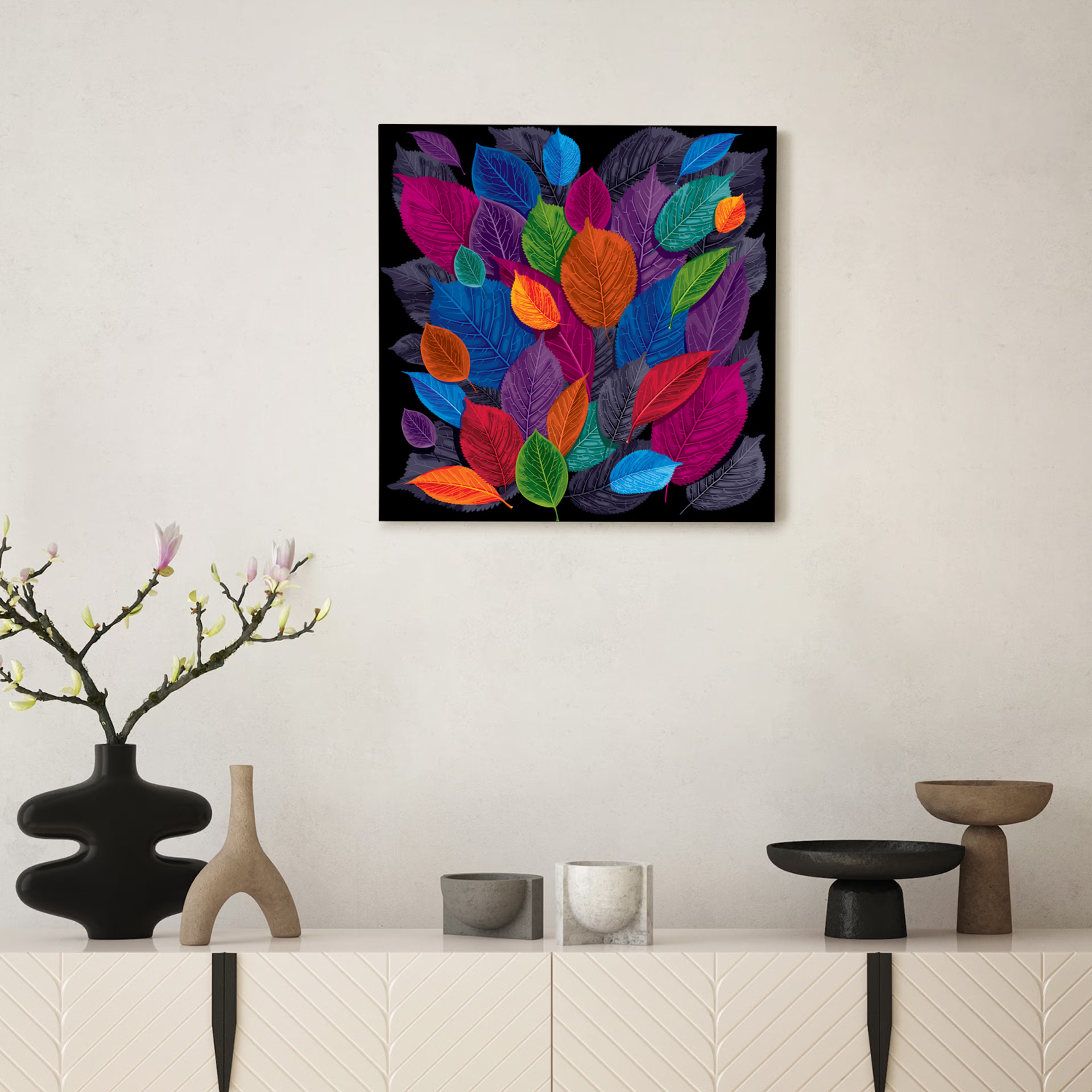 Home 38 MDF Vinyl | 18x18 Inch | Set of 1 | For Living Room, Bedroom & Office Decor | Gifting Option | Autumn Serenade Vinyl, 18X12 inch, Set of 1