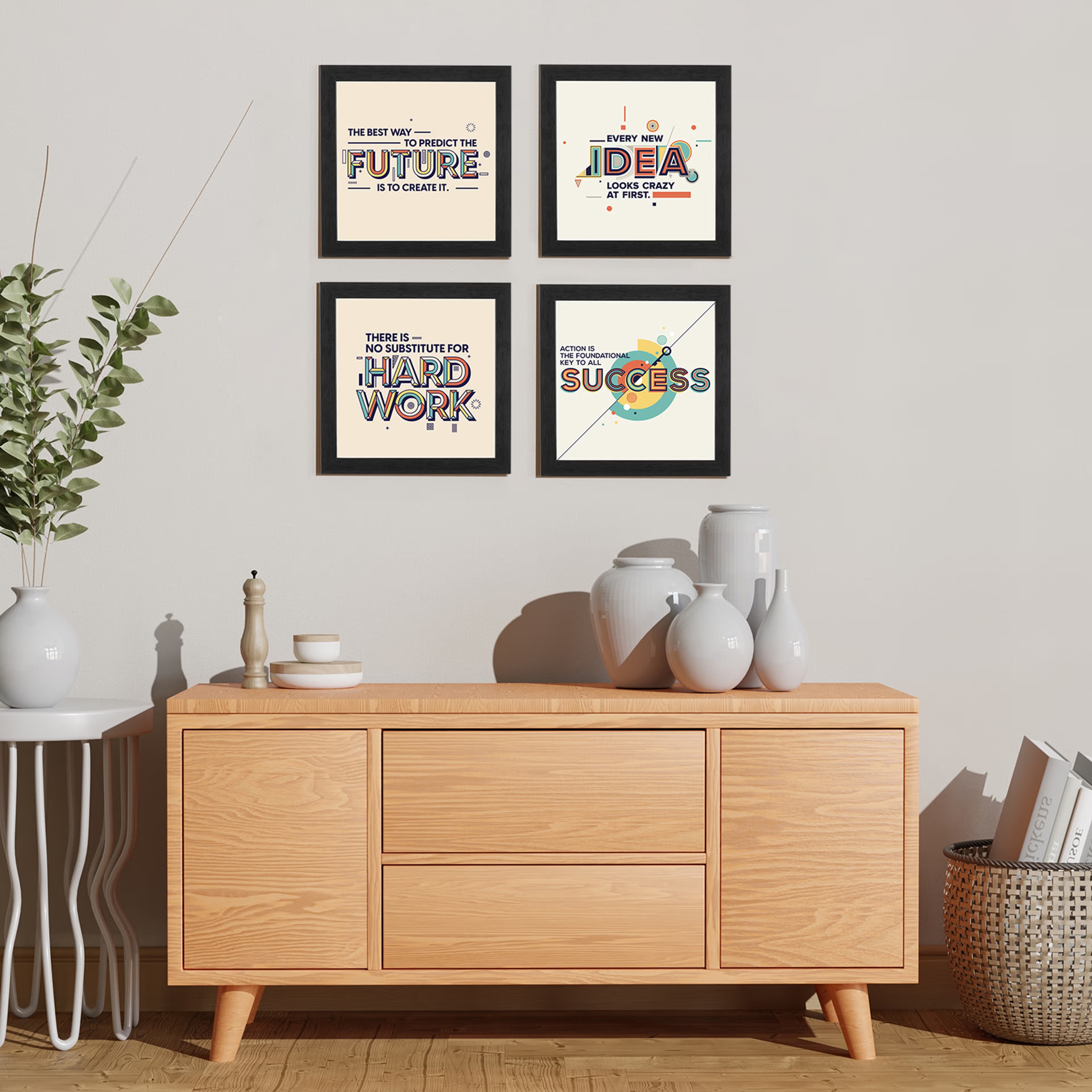Home 39 Winner Mindset Vinyl Set of 4 (8.7X8.7) Inch Vinyl, 8.7X8.7 inch, Set of 4