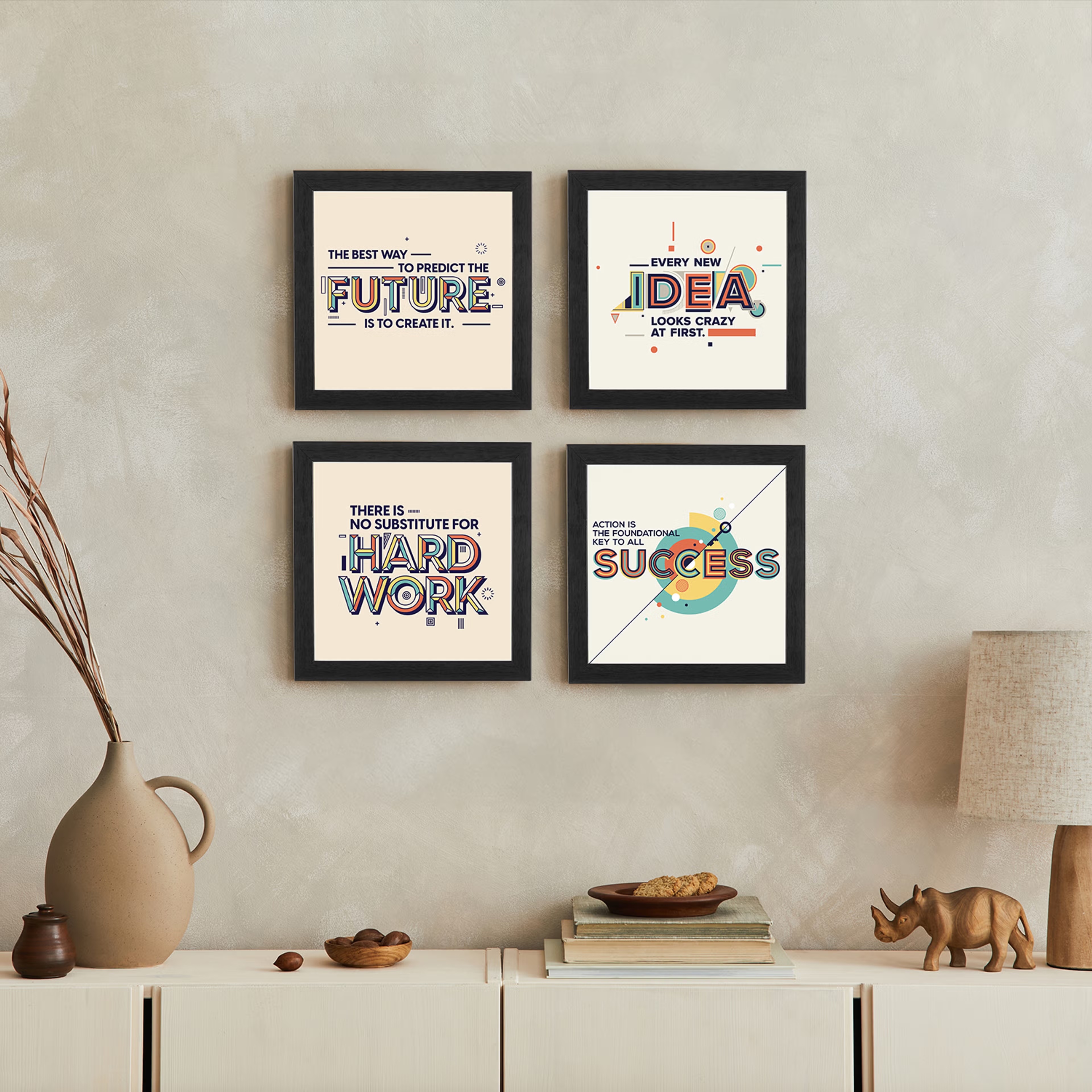 Home 40 Winner Mindset Vinyl Set of 4 (8.7X8.7) Inch Vinyl, 8.7X8.7 inch, Set of 4