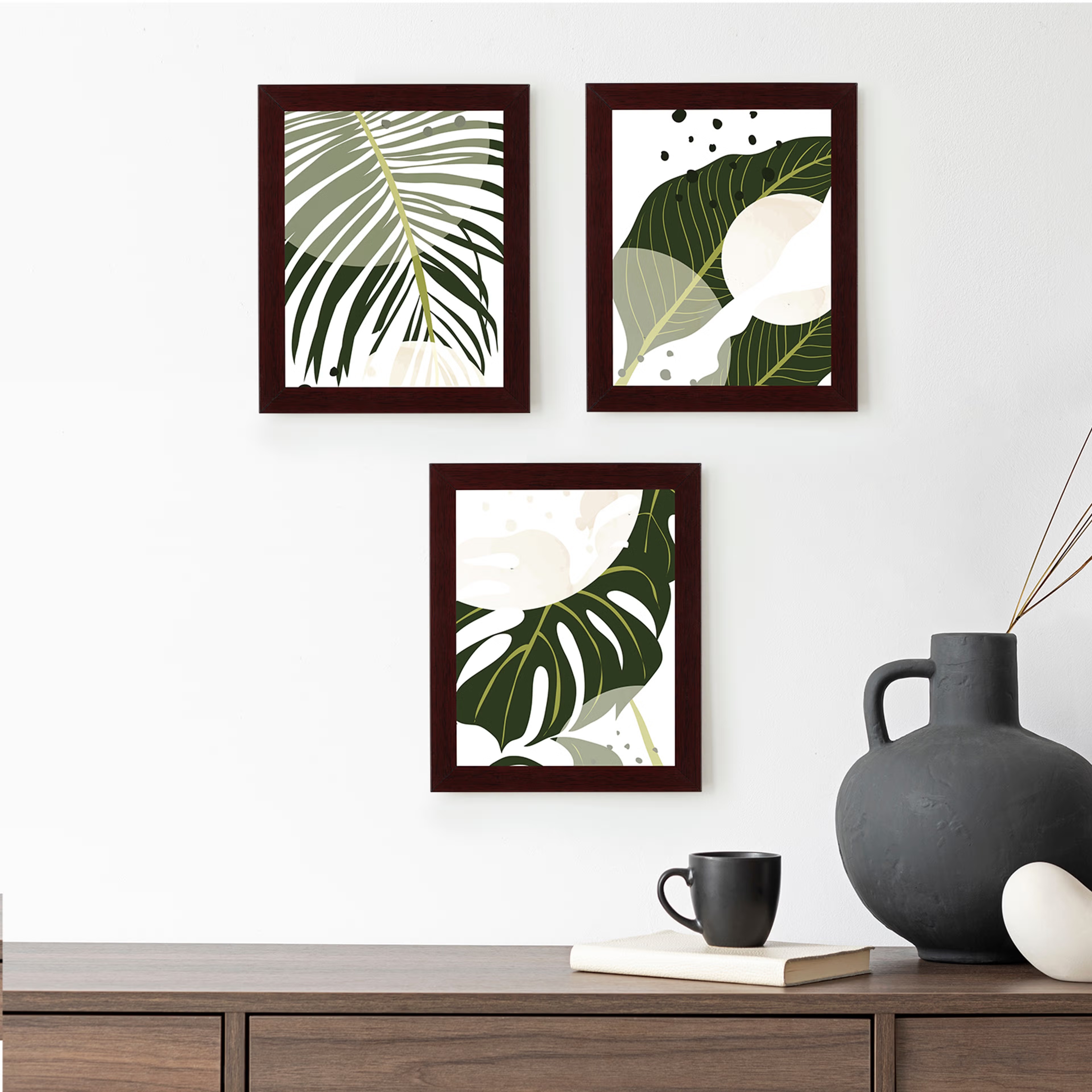 Tropical Delight Red Picture Frame Set of 3 (9X11) Inch Picture Frame, Red, 11X14 inch, Set of 3