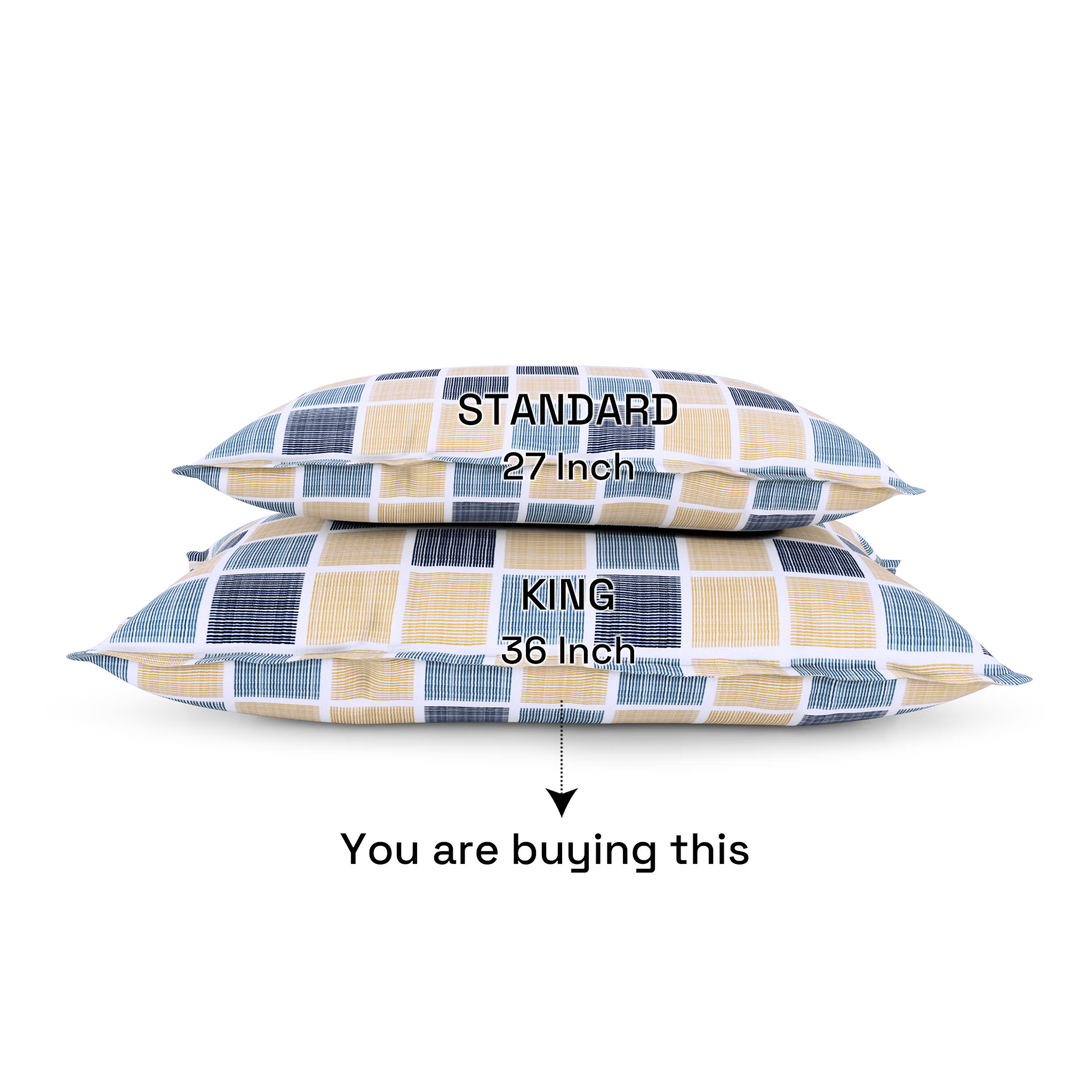 100% Cotton Pillow Cover | King Size 36x19 Inch | Set Of 4 | 160 TC | Chekkers Large, Set of 4, Cotton, Chekkers 4 100% Cotton Pillow Cover | King Size 36x19 Inch | Set Of 4 | 160 TC | Chekkers Large, Set of 4, Cotton, Chekkers