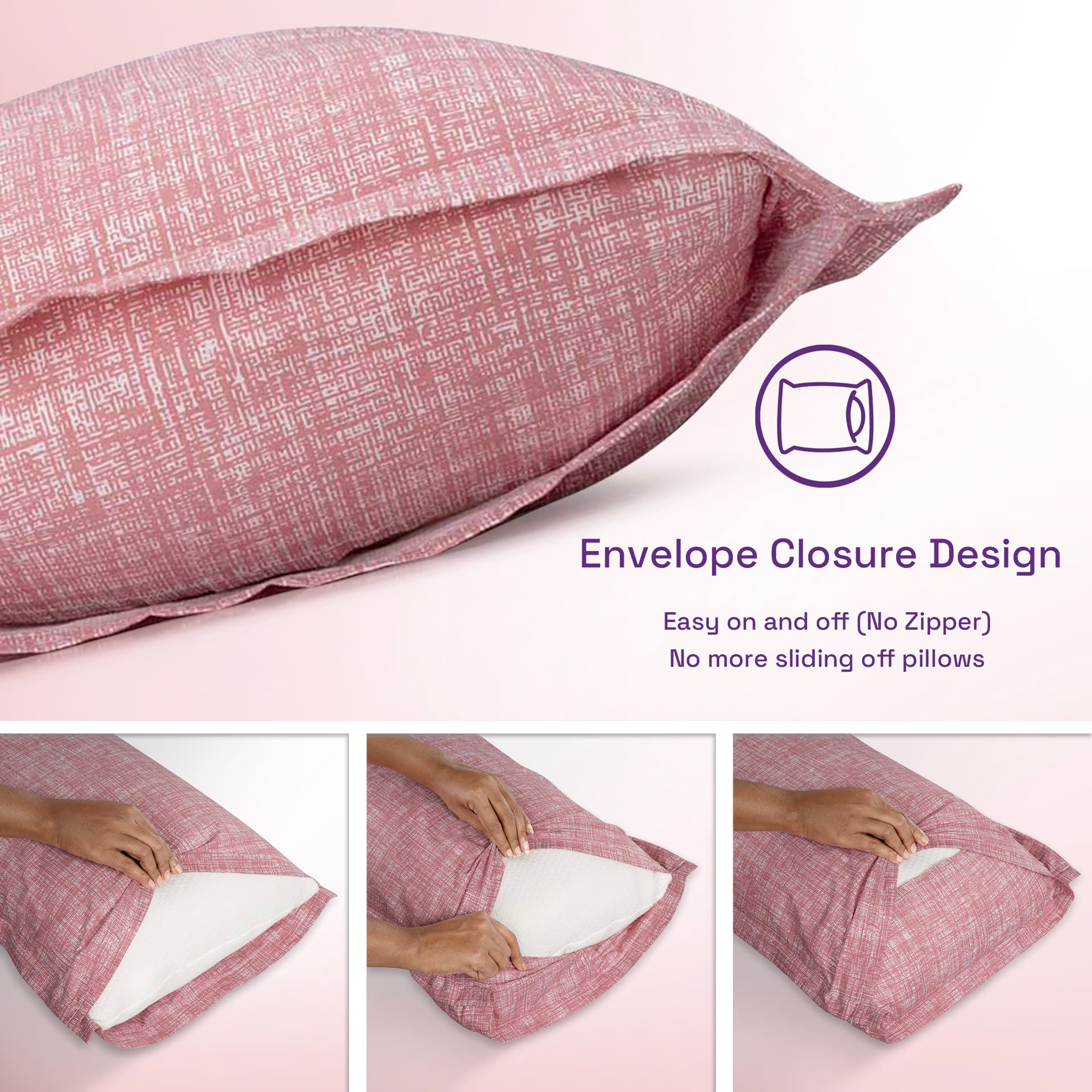 Home 32 100% Cotton Pillow Cover | King Size 36x19 Inch | Set Of 2 | 160 TC | Florenza Large, Set of 2, Cotton, Florenza