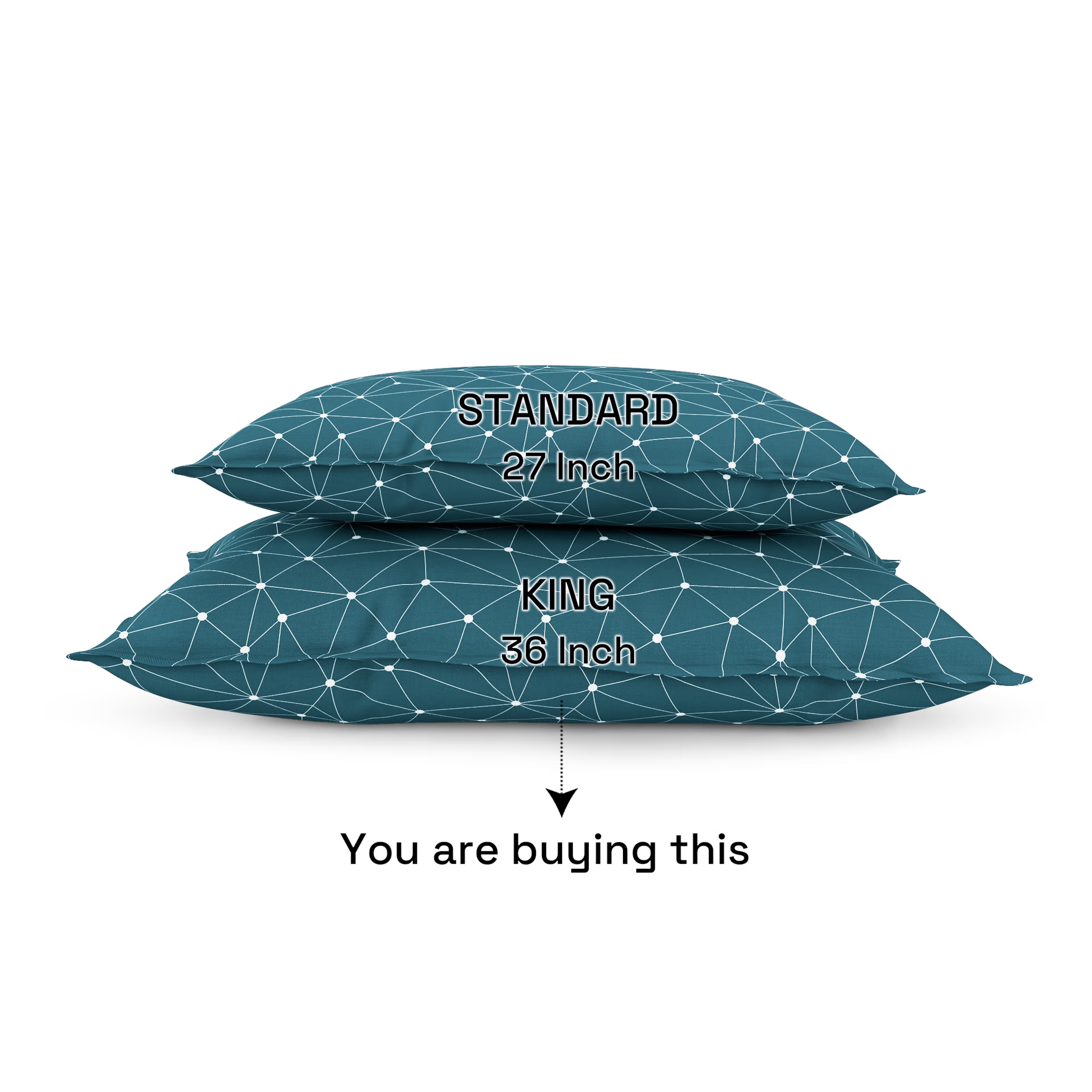 100% Cotton Pillow Cover | King Size 36x19 Inch | Set Of 2 | 160 TC | Michele Large, Set of 2, Cotton, Michele 4 100% Cotton Pillow Cover | King Size 36x19 Inch | Set Of 2 | 160 TC | Michele Large, Set of 2, Cotton, Michele