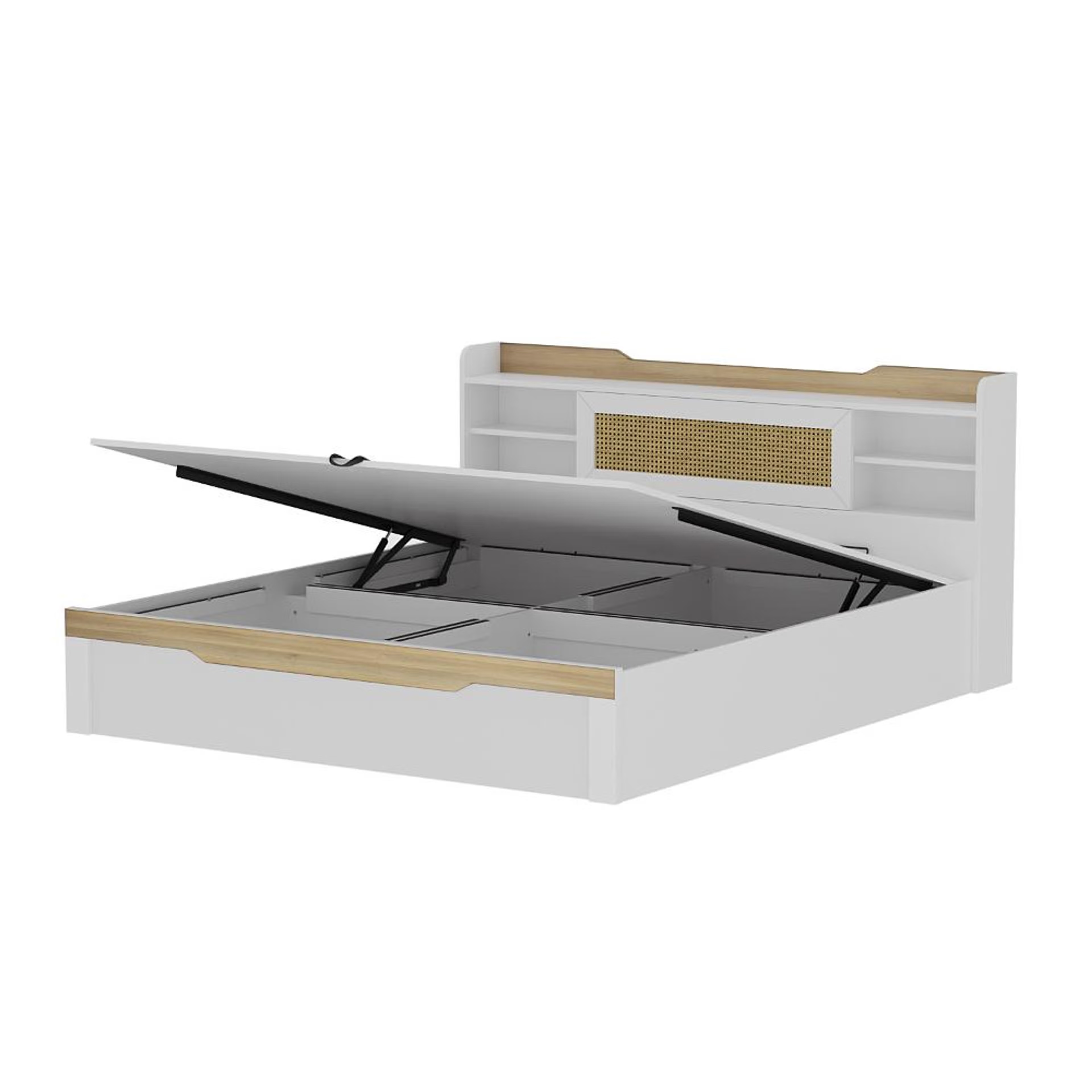 Wakefit Halos King Storage Engineered Wood Bed with Hydraulic mechanism King - 78" x 72 5 Wakefit Halos King Storage Engineered Wood Bed with Hydraulic mechanism King - 78" x 72\