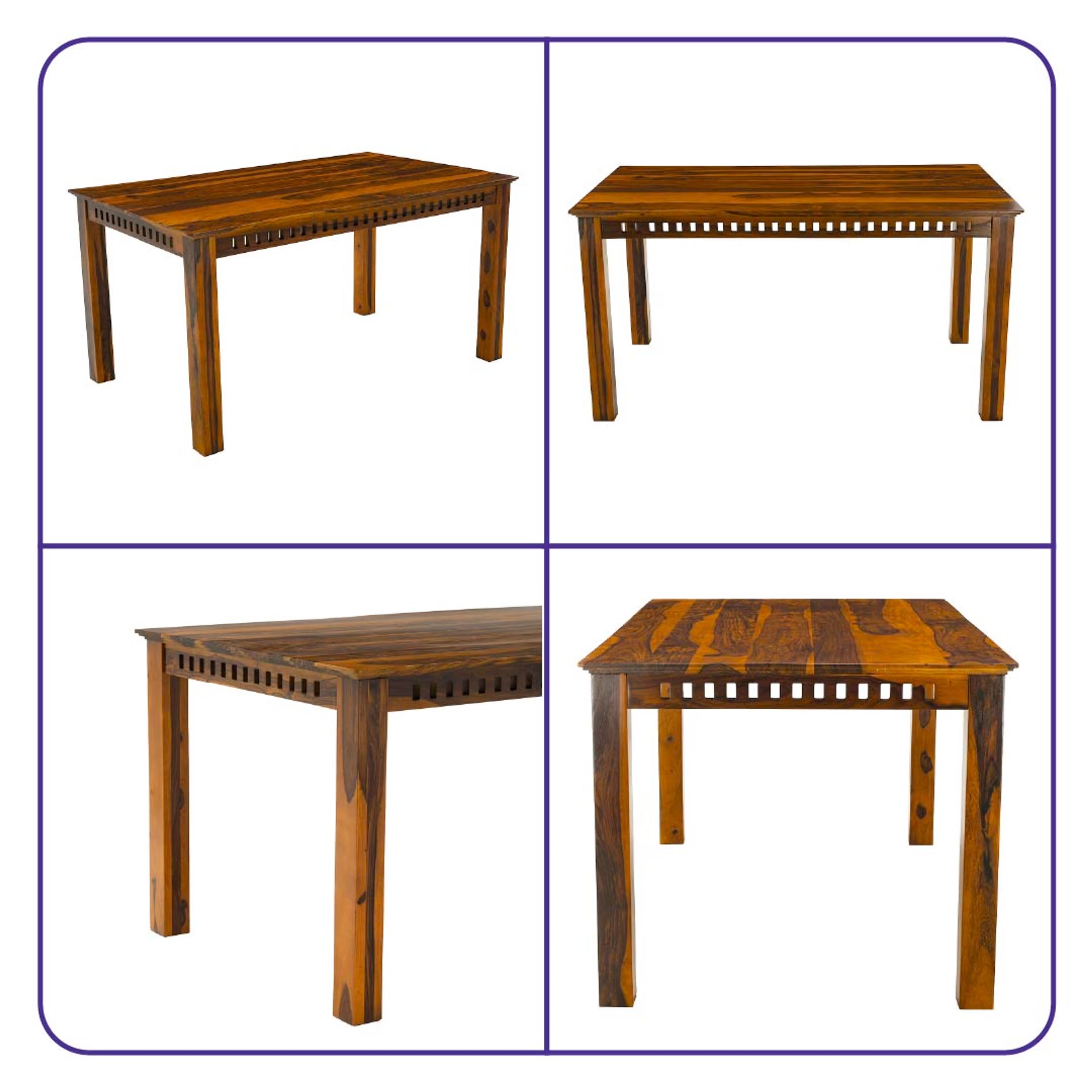 Wakefit Nuvetta Sheesham Wood 6 Seater Dining Set 6 Seater Table with Chair, Natural Sheesham 8 Wakefit Nuvetta Sheesham Wood 6 Seater Dining Set 6 Seater Table with Chair, Natural Sheesham