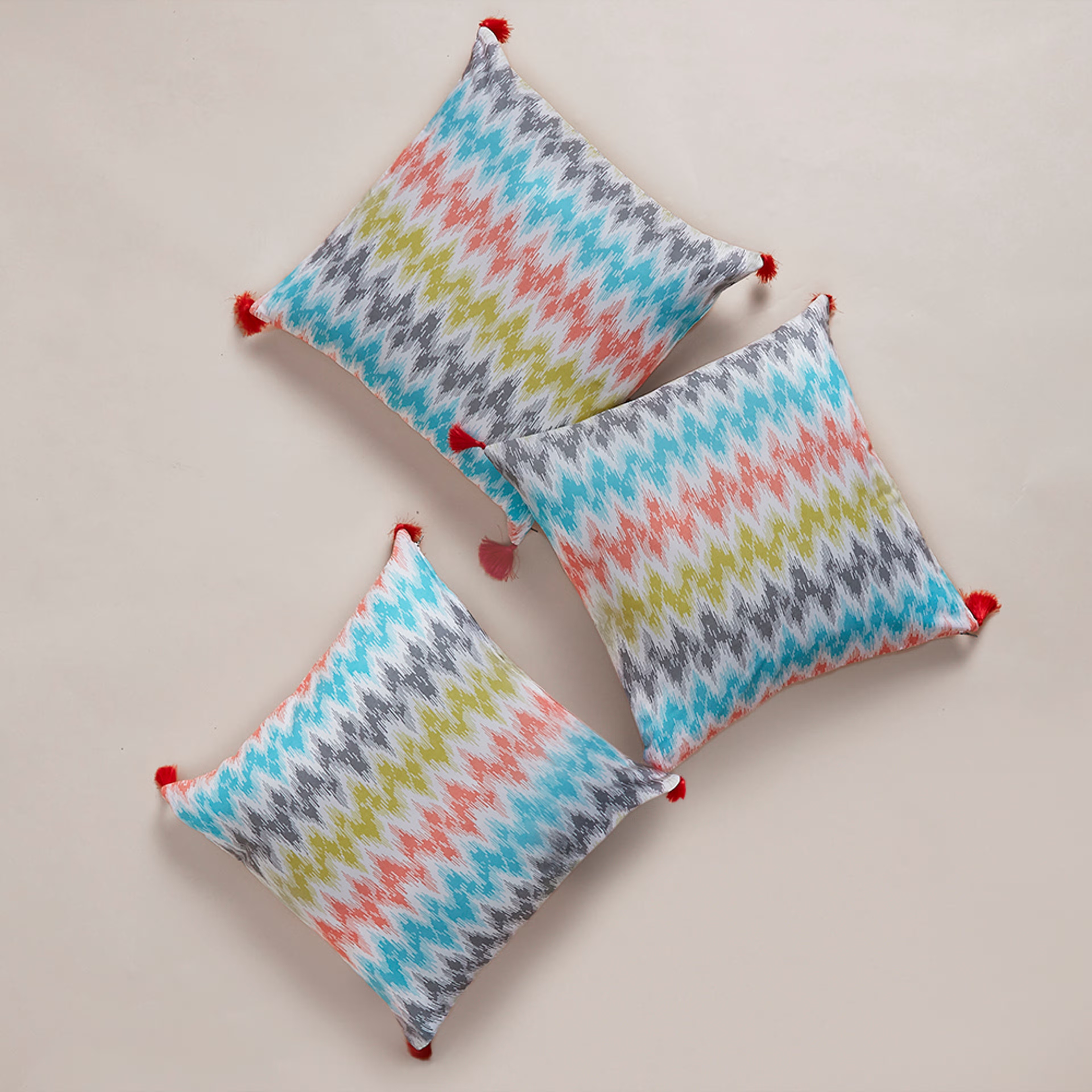 Wakefit Cushion Cover Parisa Set of 3, 16x16 Inch 16"x16\