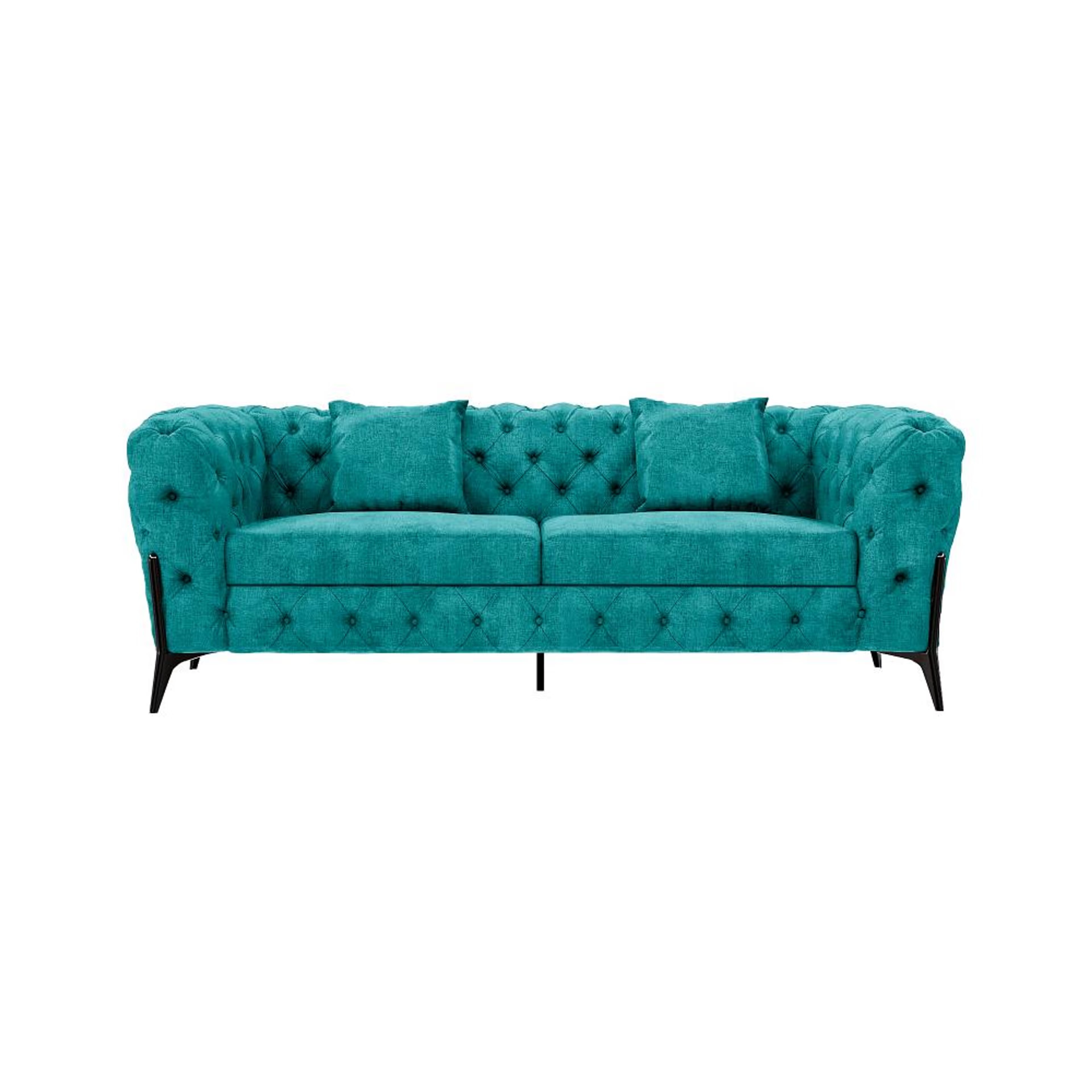 Home 30 Wakefit Capri Sofa - Two Seater Regular, Two Seater, Aqua Blue