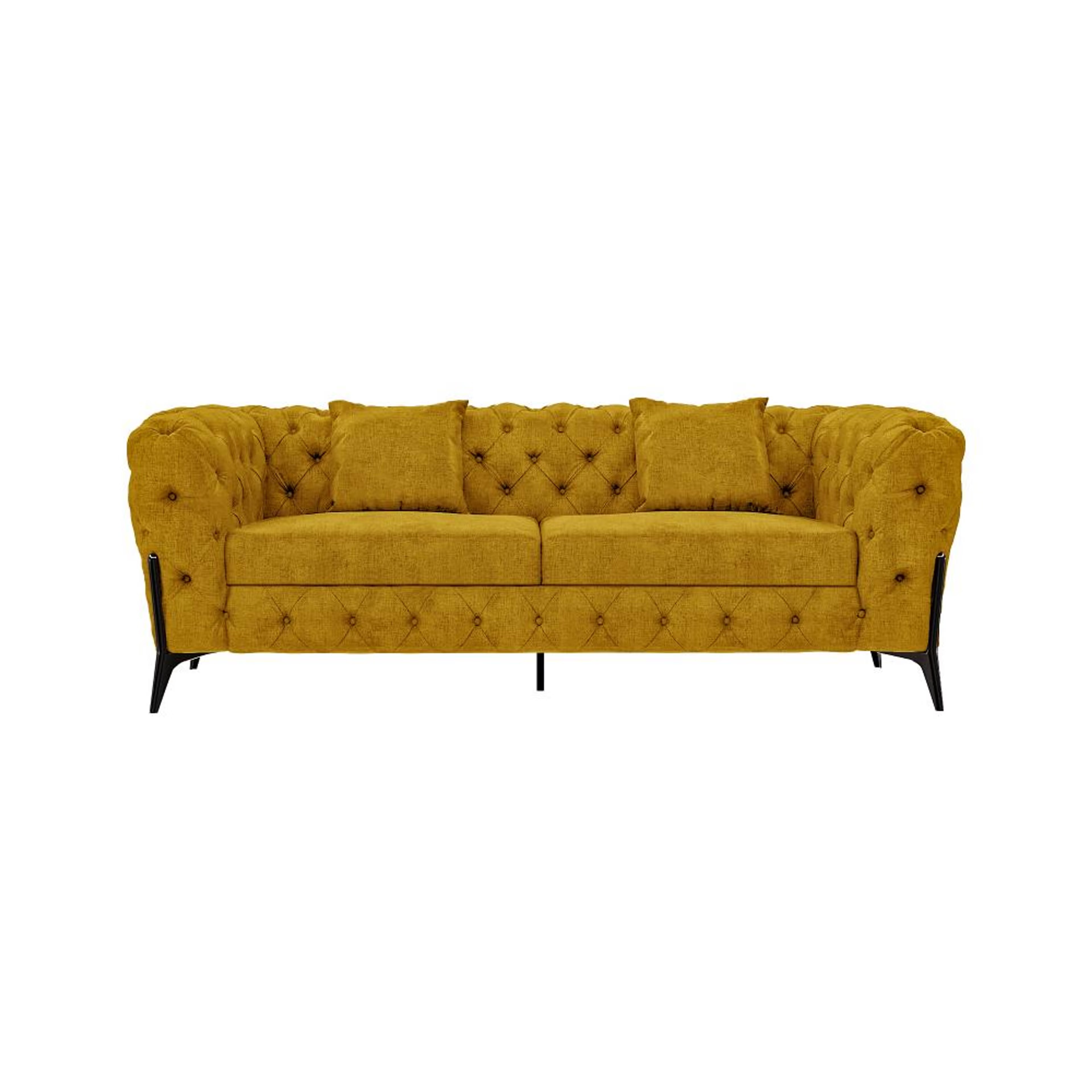 Wakefit Capri Sofa - Two Seater Regular, Two Seater, Yellow