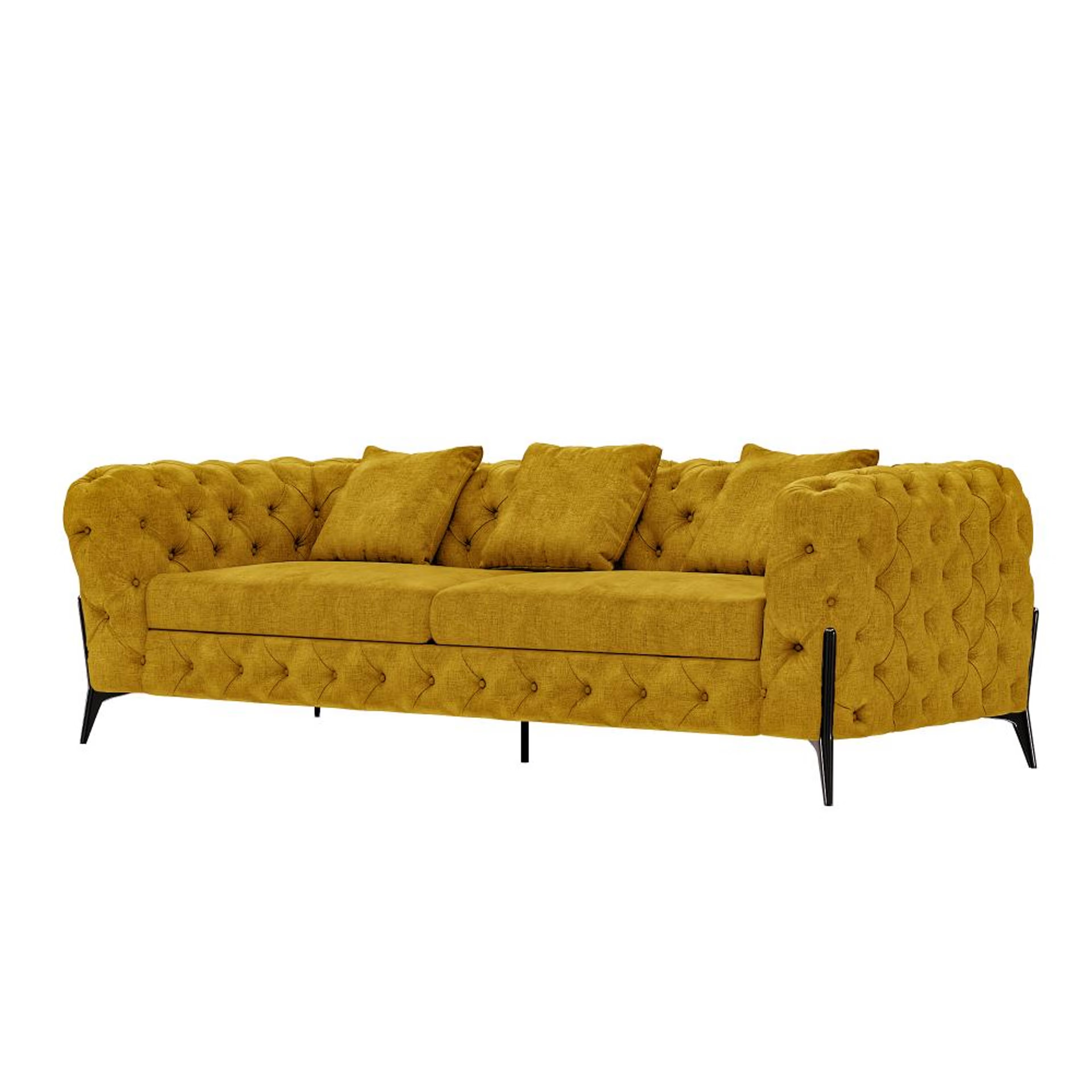 Wakefit Capri Sofa - Three Seater Regular, Three Seater, Yellow 4 Wakefit Capri Sofa - Three Seater Regular, Three Seater, Yellow