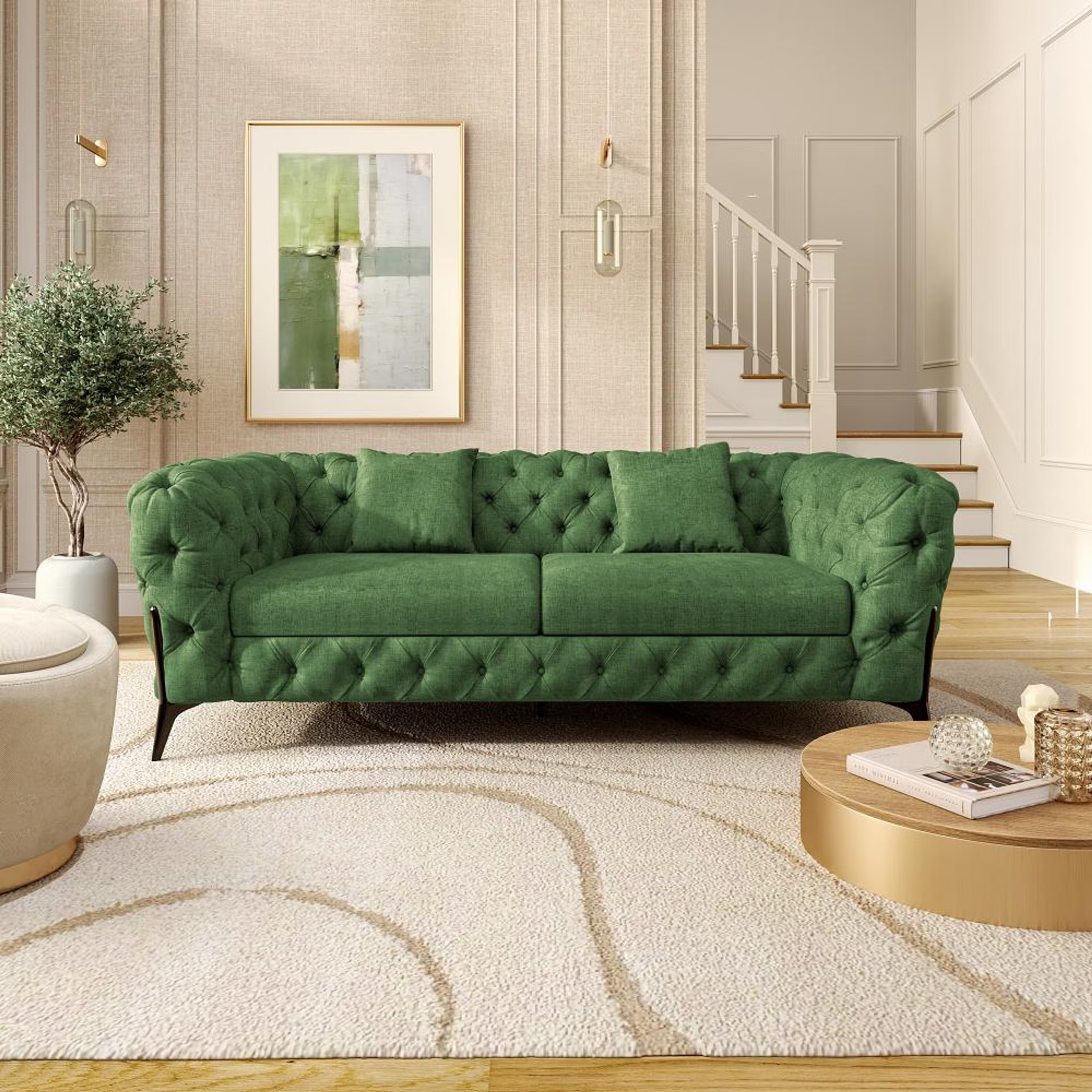 Home 31 Wakefit Capri Sofa - Two Seater Regular, Two Seater, Green