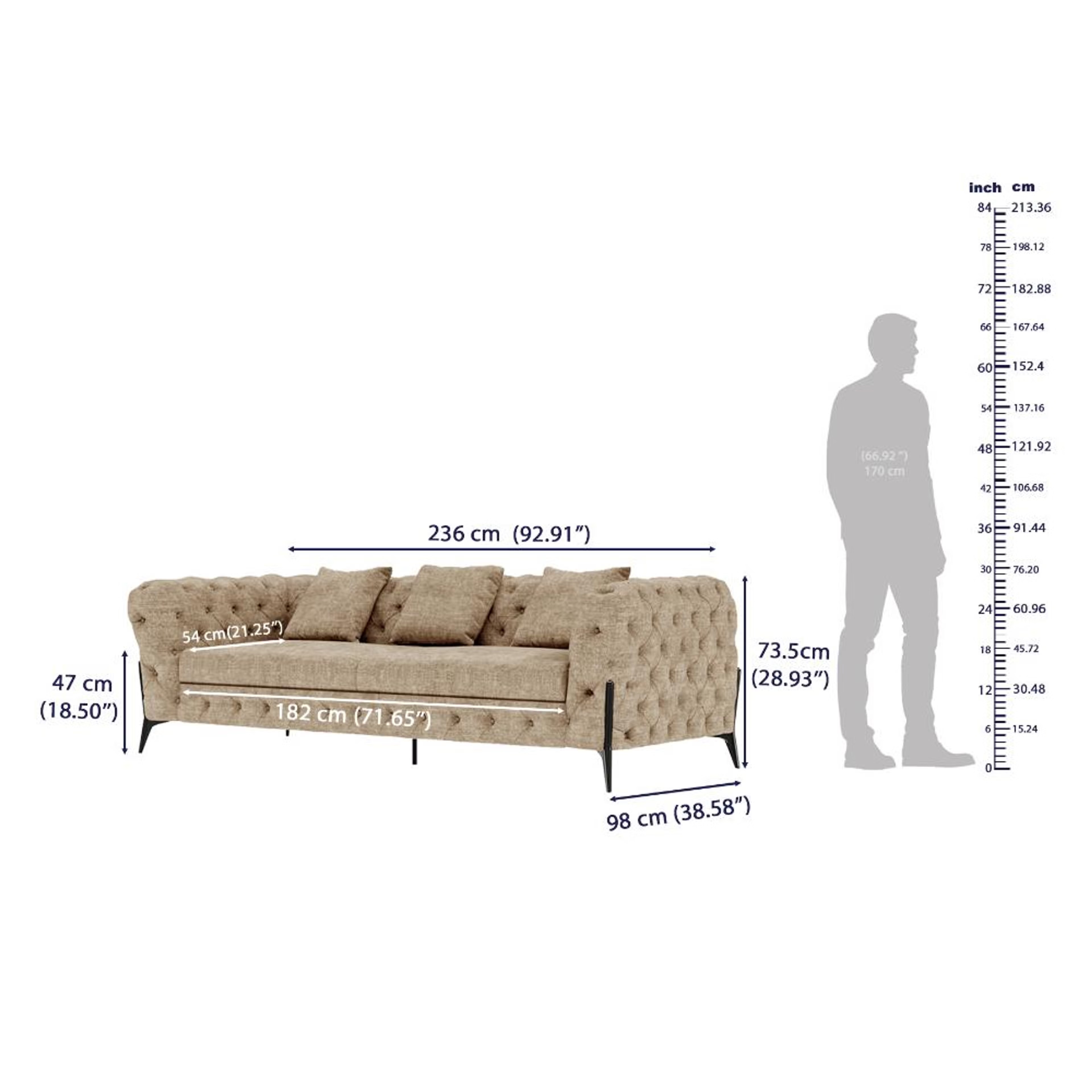 Wakefit Capri Sofa Set (3+2) Seater Regular, Set (3+2), Taupe 10 Wakefit Capri Sofa Set (3+2) Seater Regular, Set (3+2), Taupe