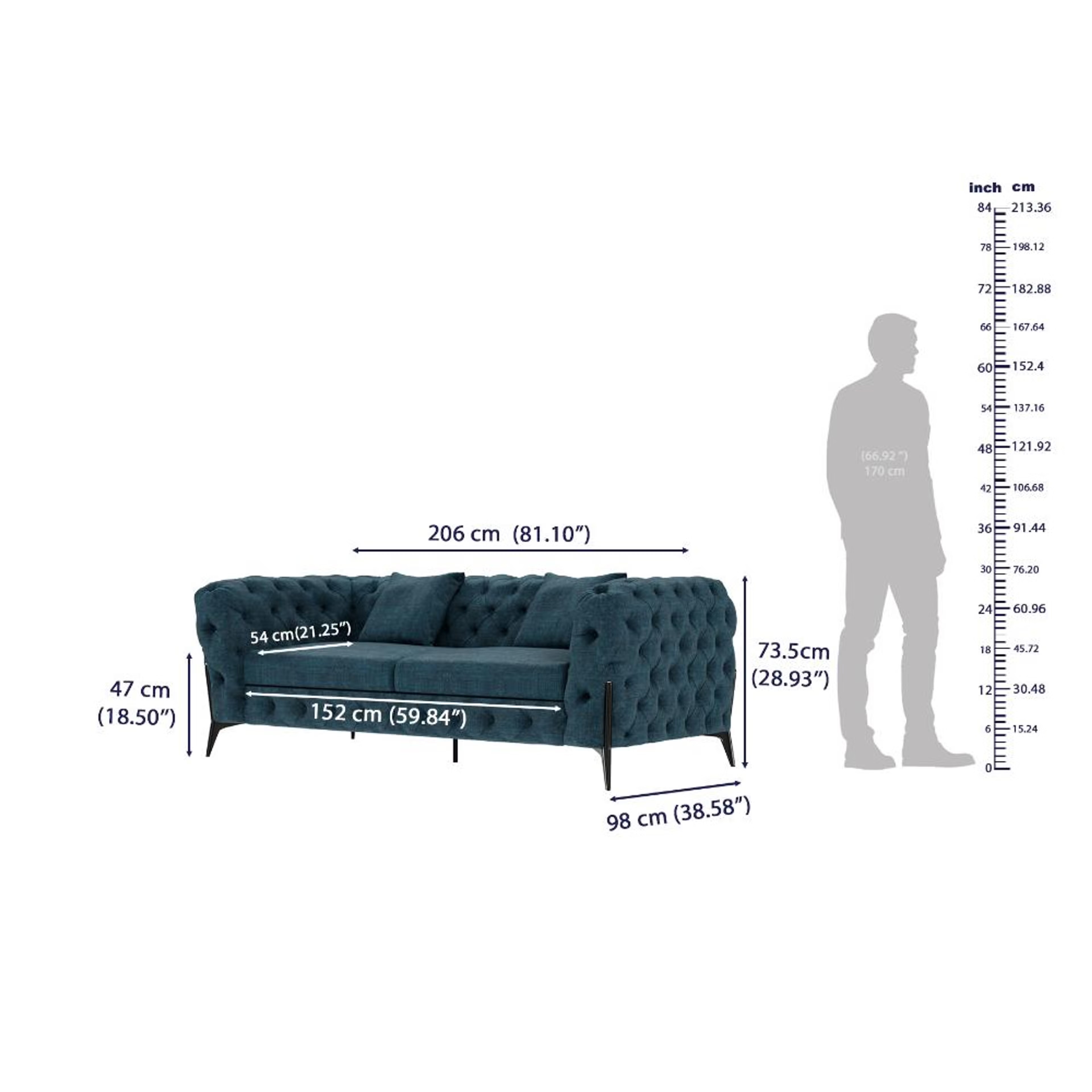 Wakefit Capri Sofa Set (3+2) Seater Regular, Set (3+2), Deep Ocean 11 Wakefit Capri Sofa Set (3+2) Seater Regular, Set (3+2), Deep Ocean