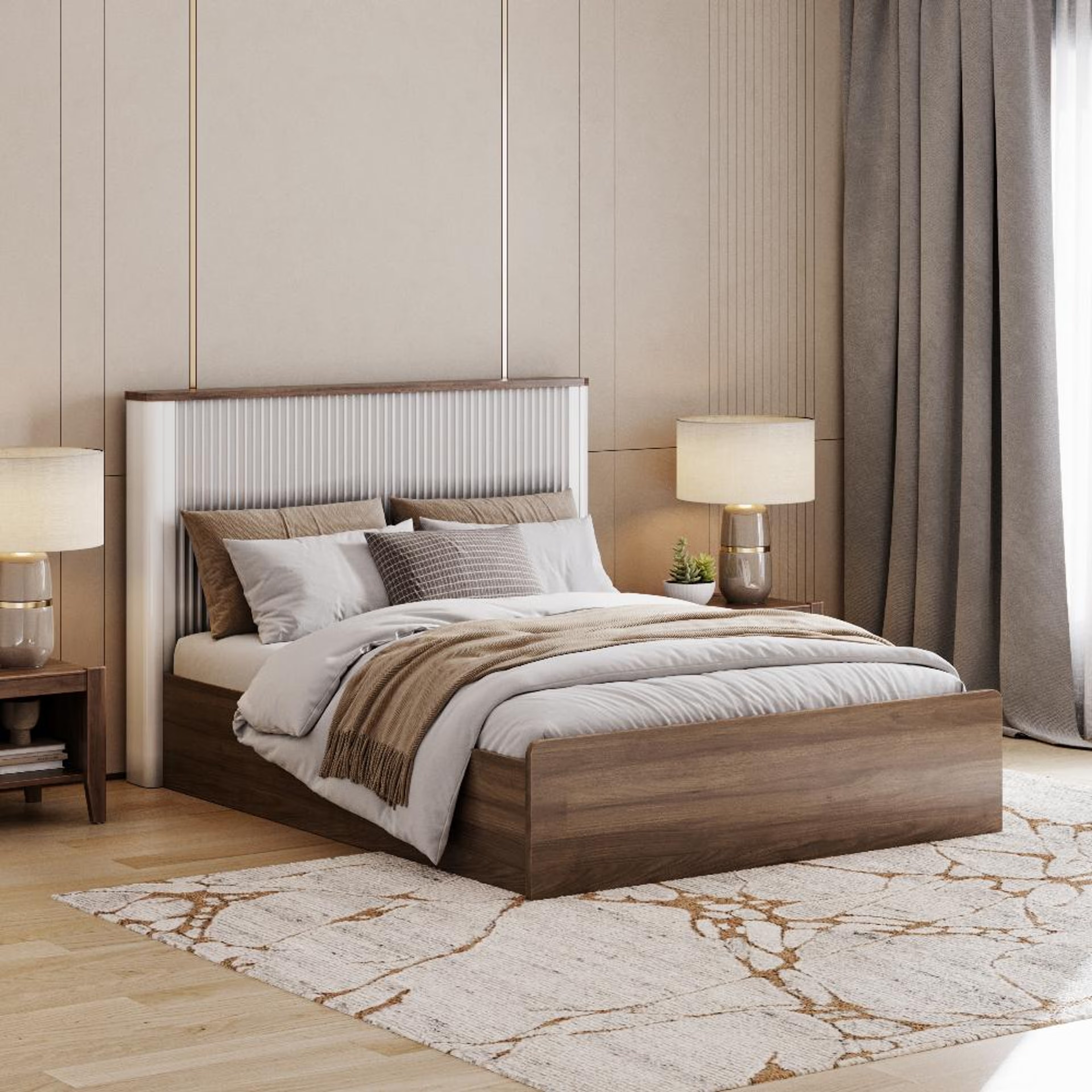 Home 31 Wakefit Nix Queen Size Storage Engineered Wood Bed Queen - 78" x 60\