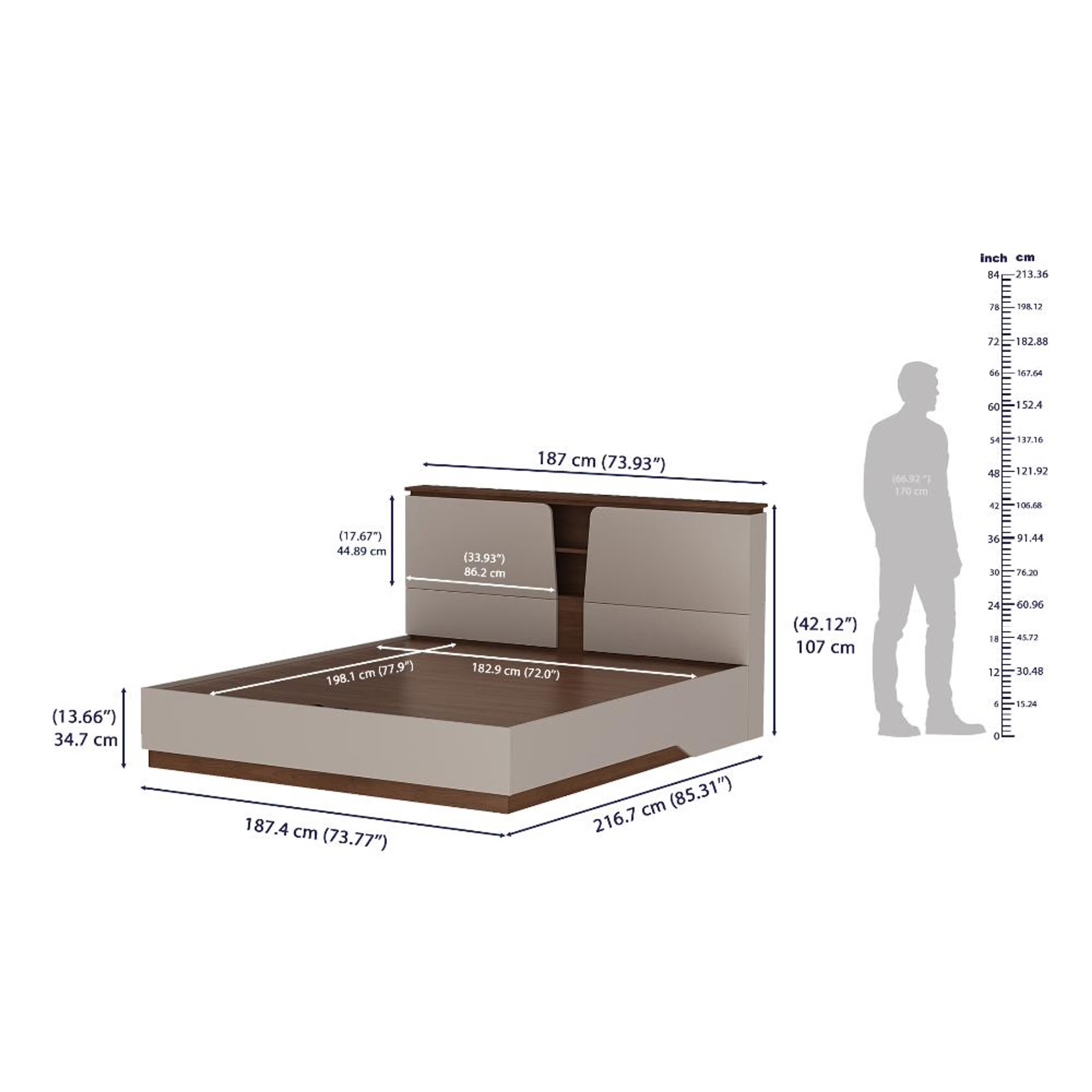 Wakefit Kora King Storage Engineered Wood Bed with Hydraulic mechanism King - 78" x 72 8 Wakefit Kora King Storage Engineered Wood Bed with Hydraulic mechanism King - 78" x 72\