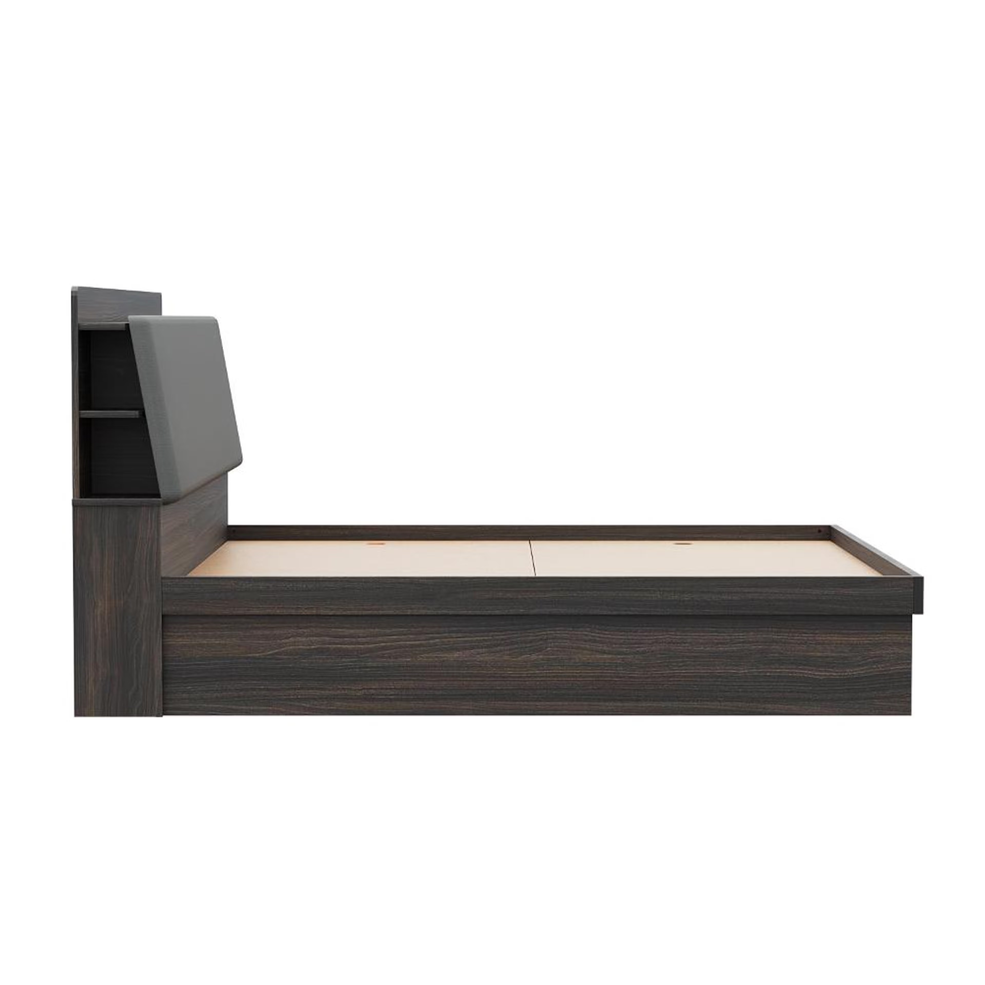 Home 35 Wakefit ATLAS Queen Storage Engineered Wood Bed-Wyoming Maple Queen - 78" x 60" - 1.98m x 1.52m