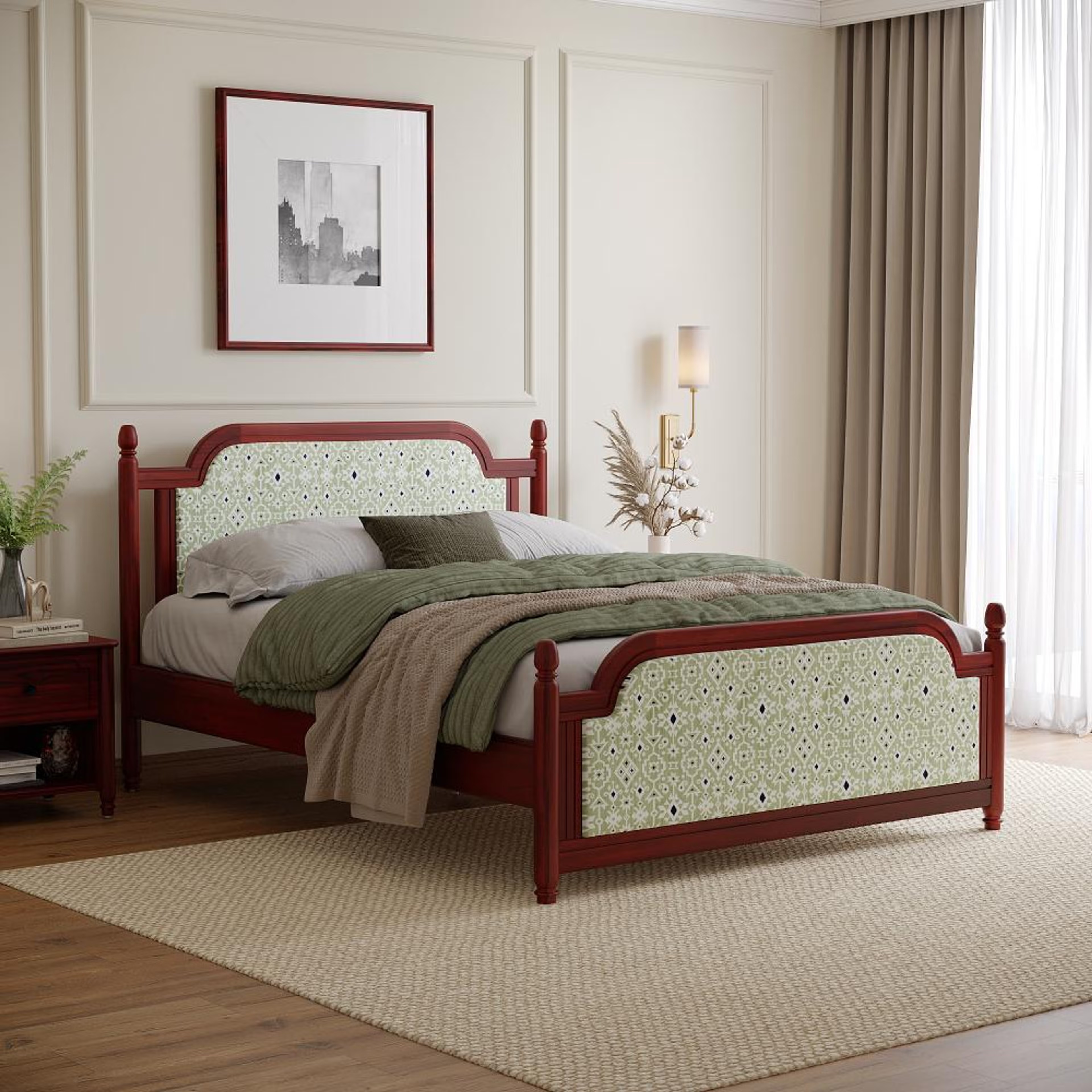 Wakefit Svapiti Queen Non Storage Teak Wood Bed Queen - 78" x 60\