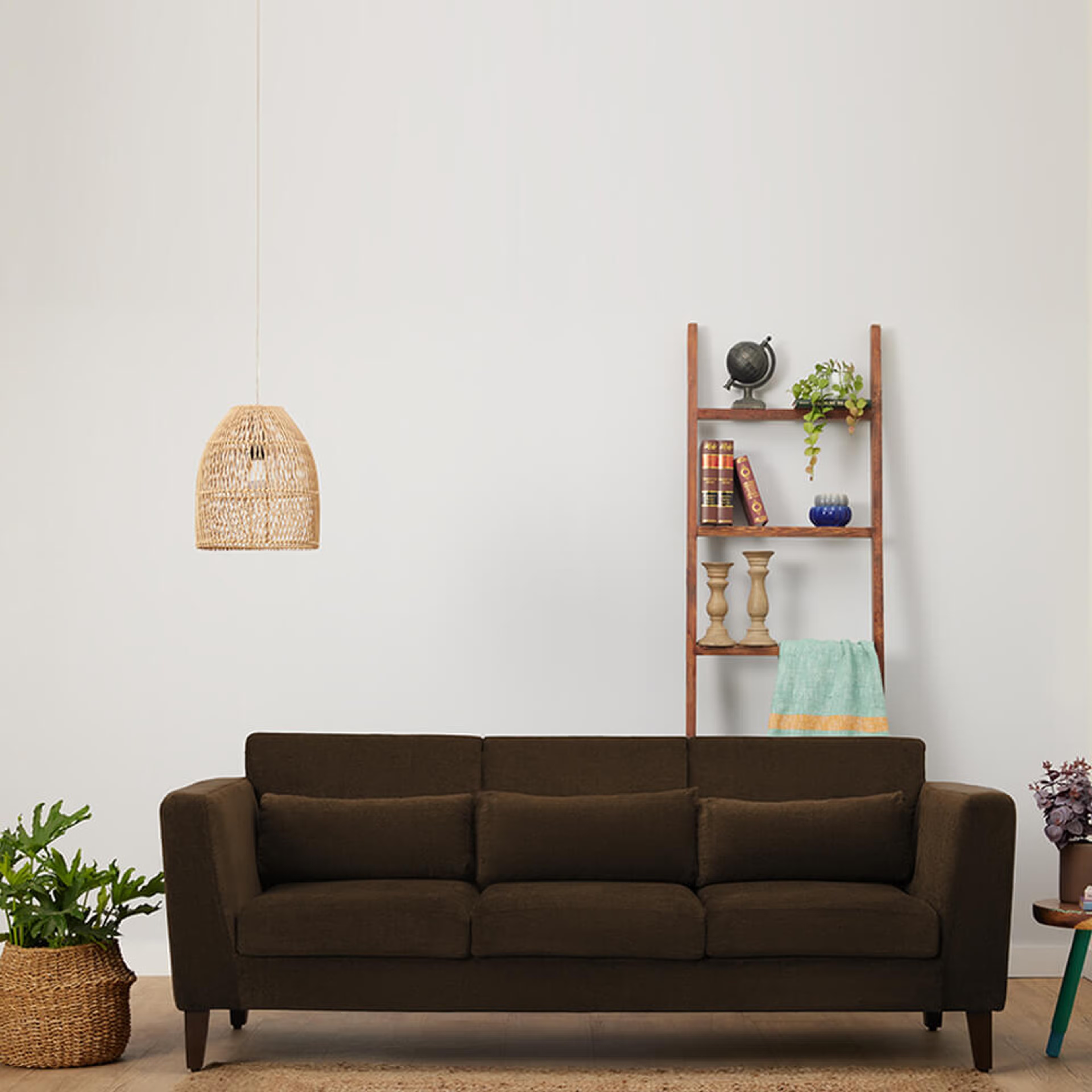 Wakefit SnoozePro Sofa - Three Seater Regular, 3 Seater, Dark Earth