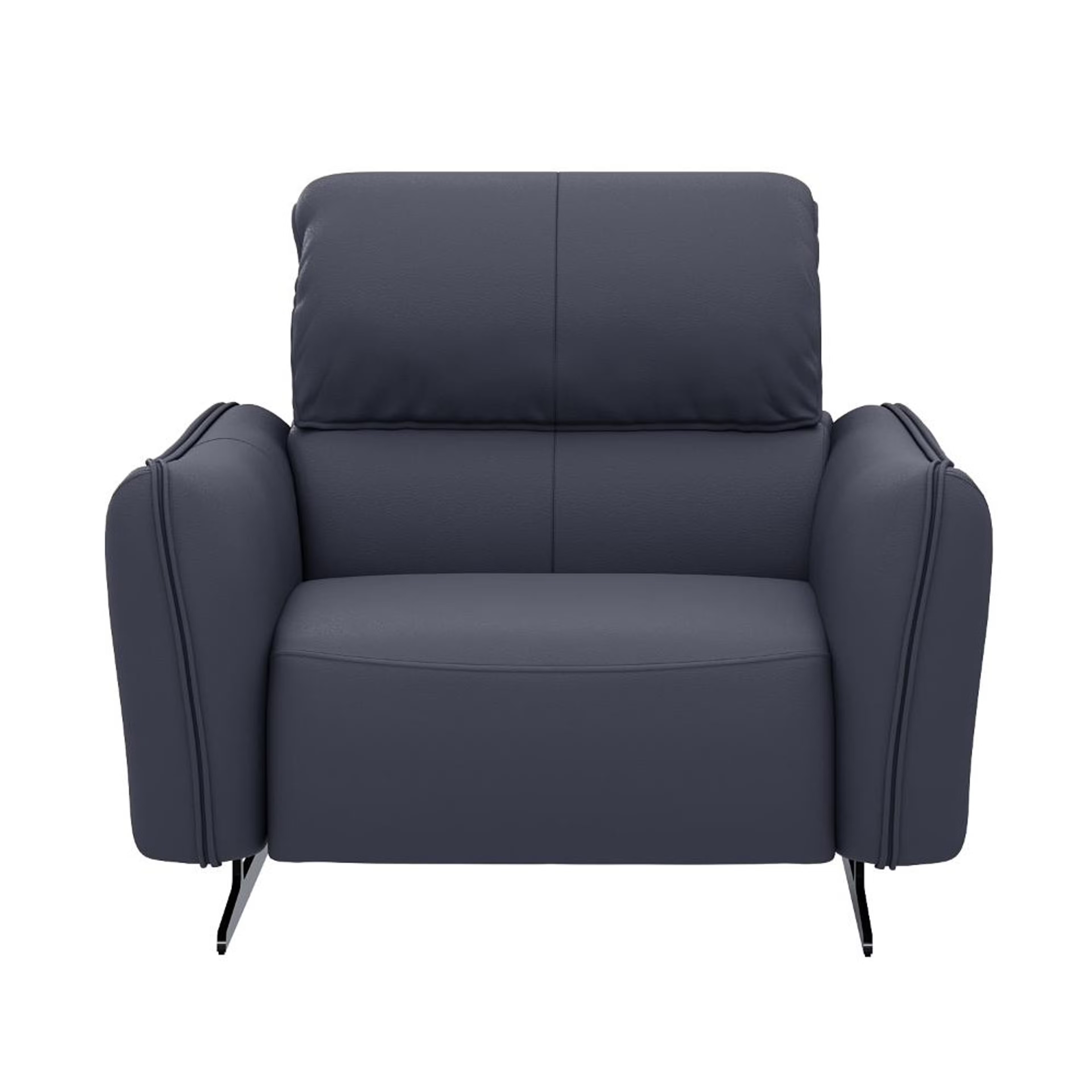 Wakefit Crete Sofa Without Motion - One Seater Regular, Without Motion, 1 Seater, Blue