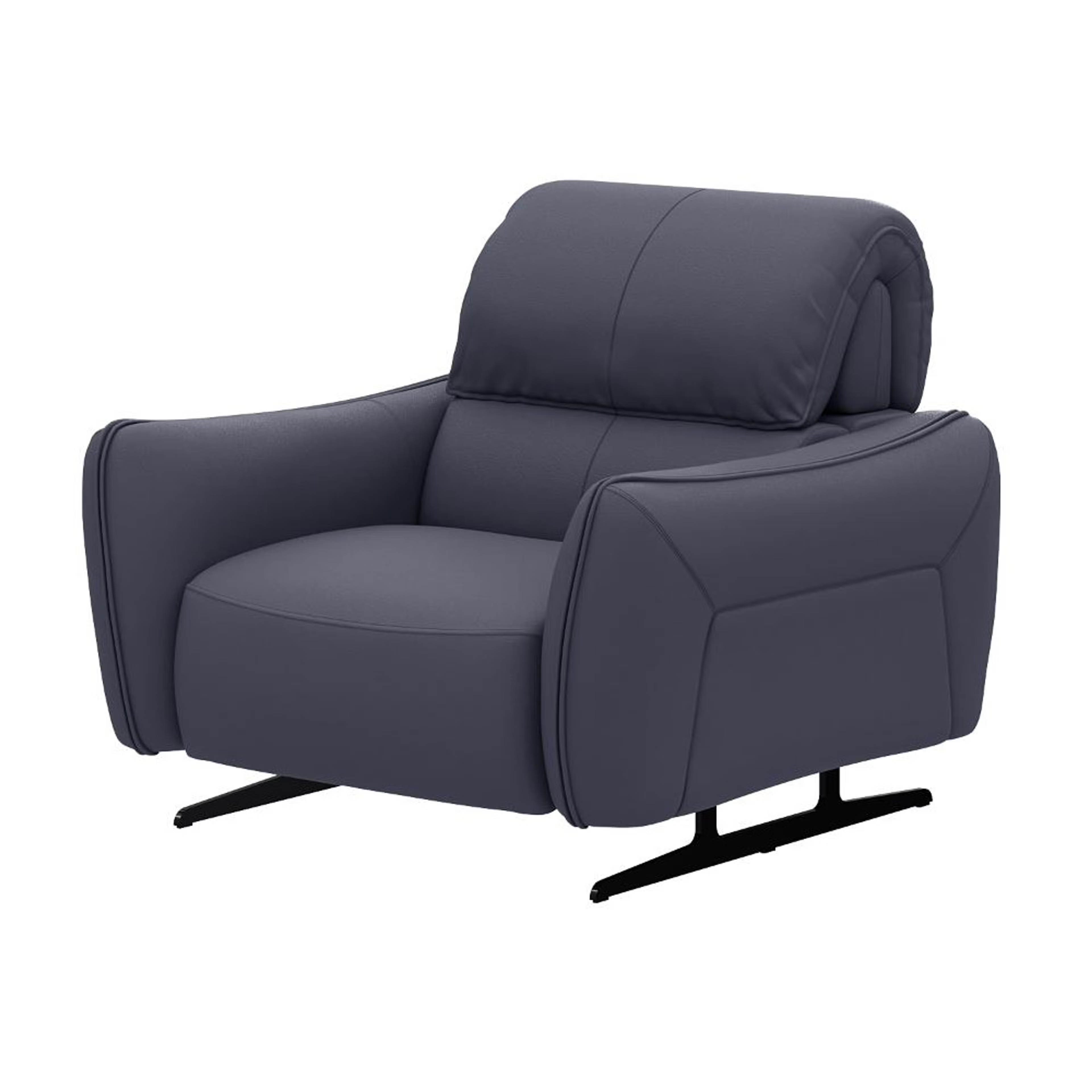 Wakefit Crete Sofa Without Motion - One Seater Regular, Without Motion, 1 Seater, Blue