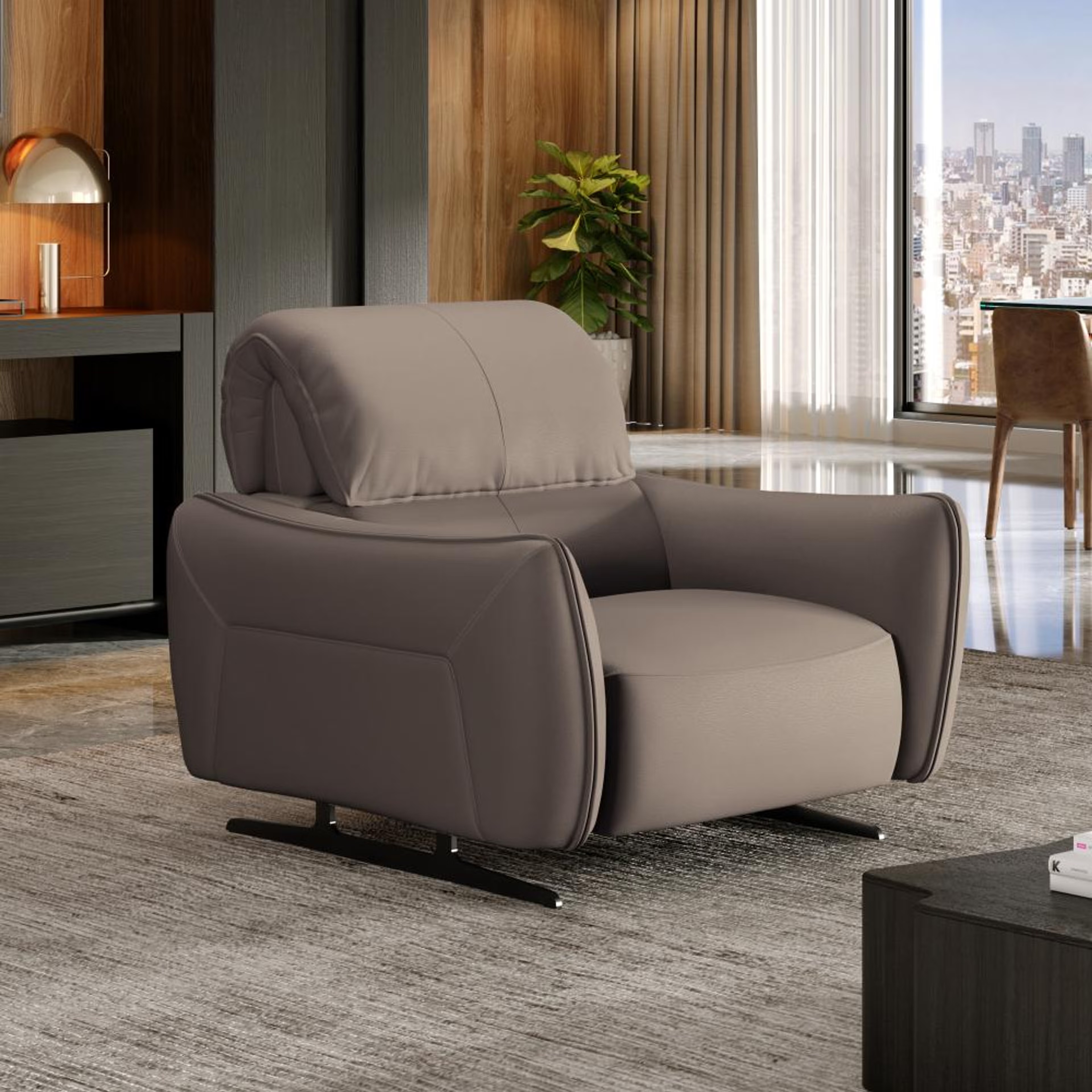 Wakefit Crete Sofa Without Motion - One Seater Regular, Without Motion, 1 Seater, Grey
