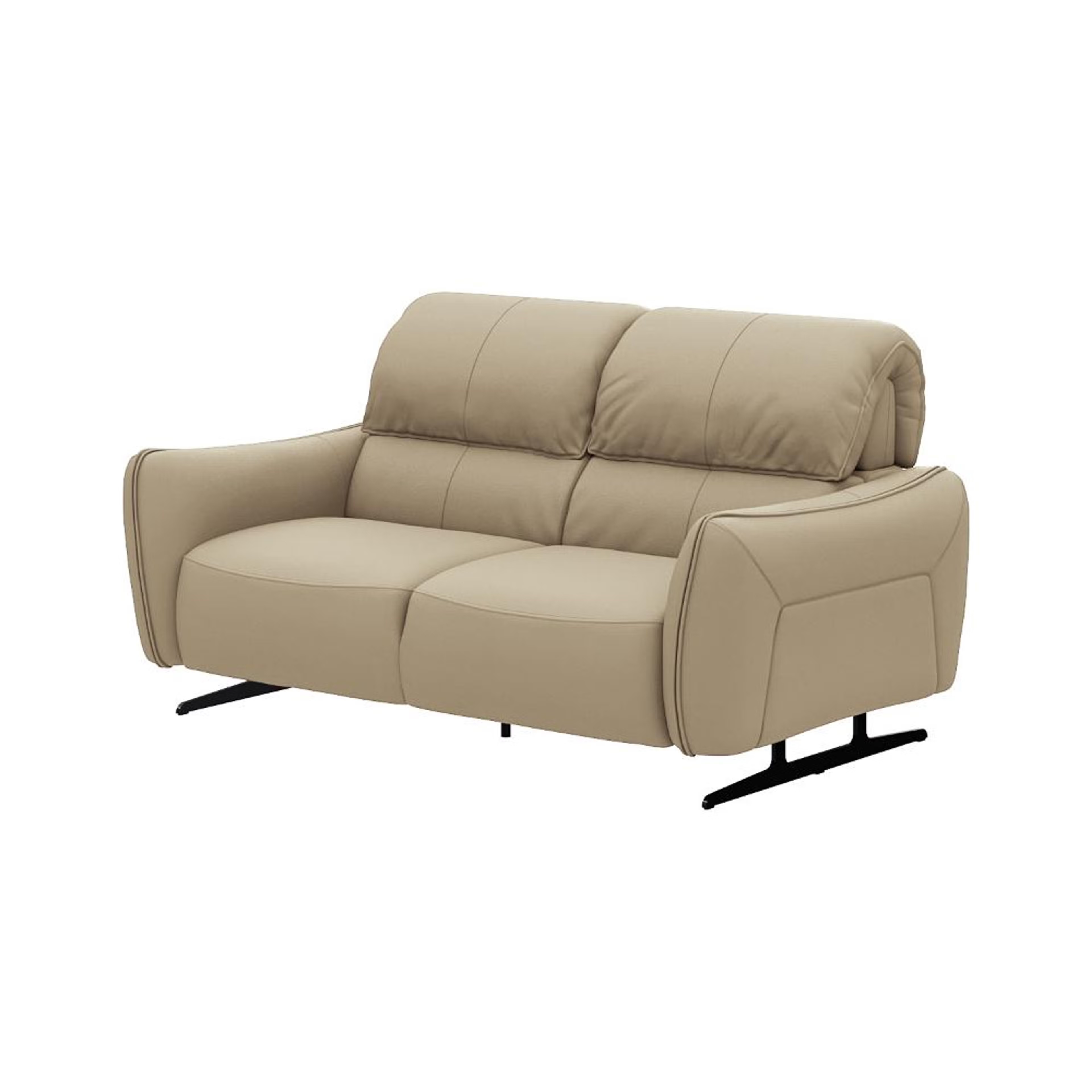 Home 40 Wakefit Crete Sofa Without Motion - Two Seater Regular, Without Motion, 2 Seater, Beige