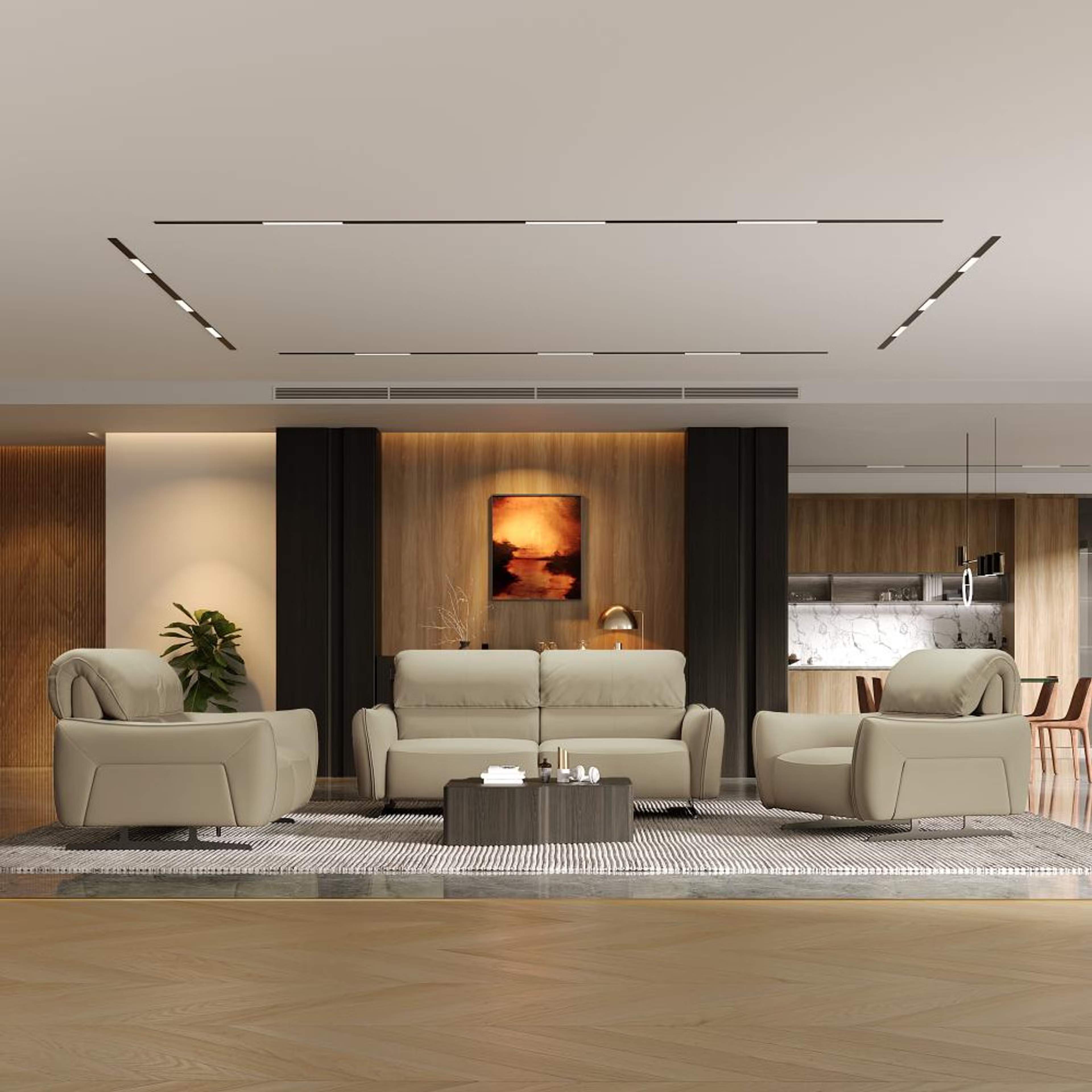 Home 34 Wakefit Crete Sofa Without Motion Set (3+2+1) Seater Regular, Without Motion, 3+2+1, Beige