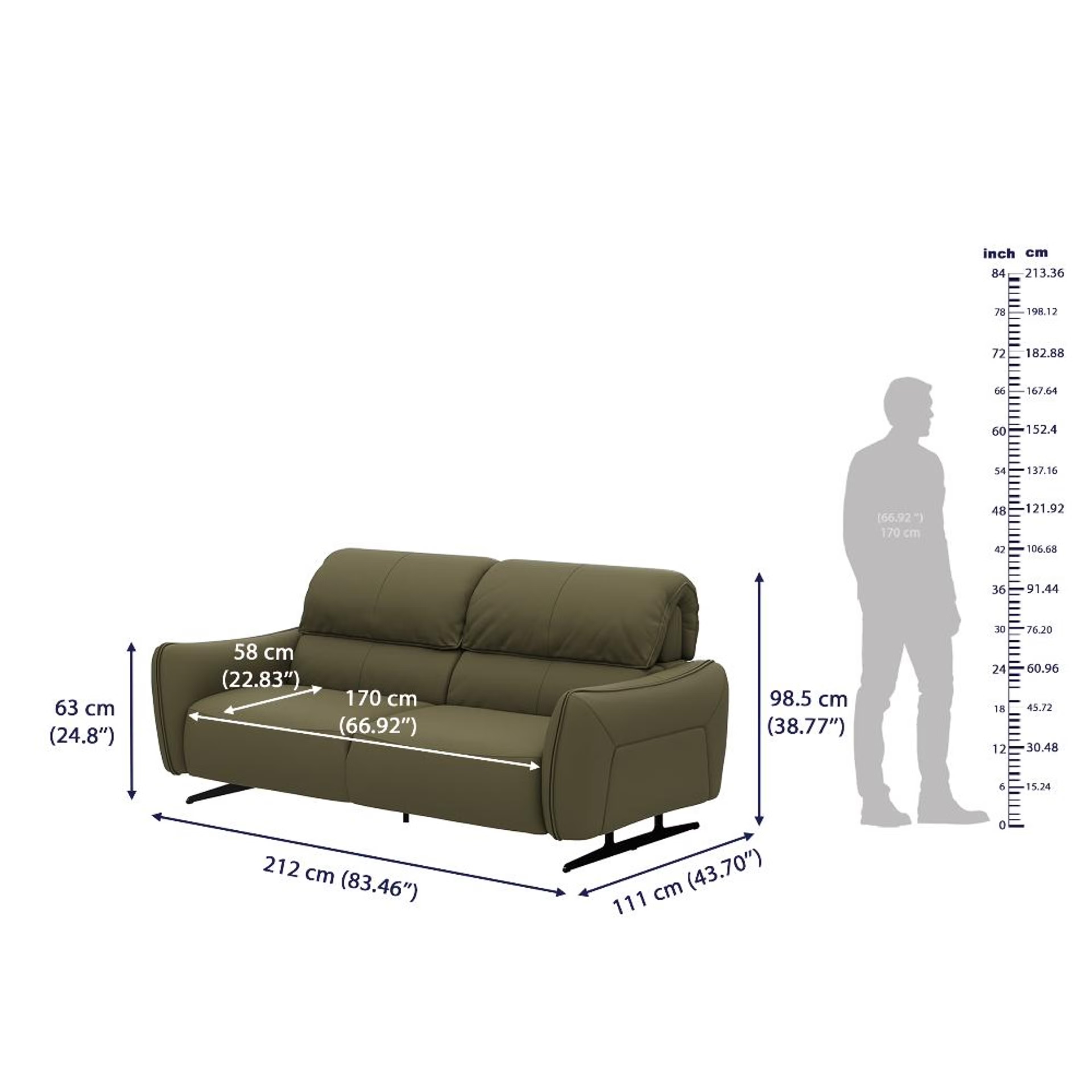 Wakefit Crete Sofa Without Motion Set (3+1+1) Seater Regular, Without Motion, Set (3+1+1), Green 8 Wakefit Crete Sofa Without Motion Set (3+1+1) Seater Regular, Without Motion, Set (3+1+1), Green