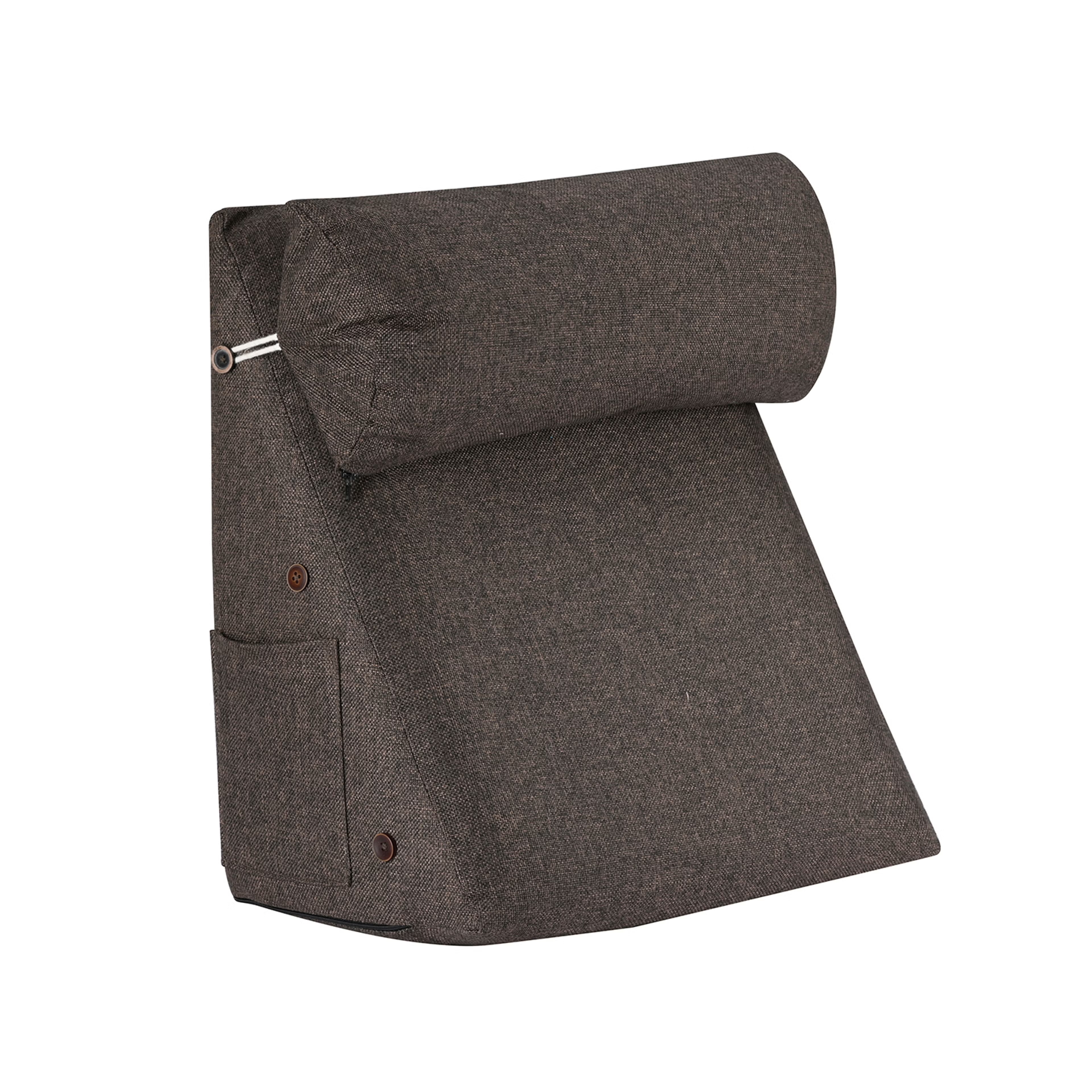 Adjustable Wedge Pillow | Prevents Acid Reflux & Snoring | Made of Memory Foam with Adjustable Micro fiber for Neck and Back support| Soft Washable Cover | Brown AdjustableÂ WedgeÂ Pillow, Brown