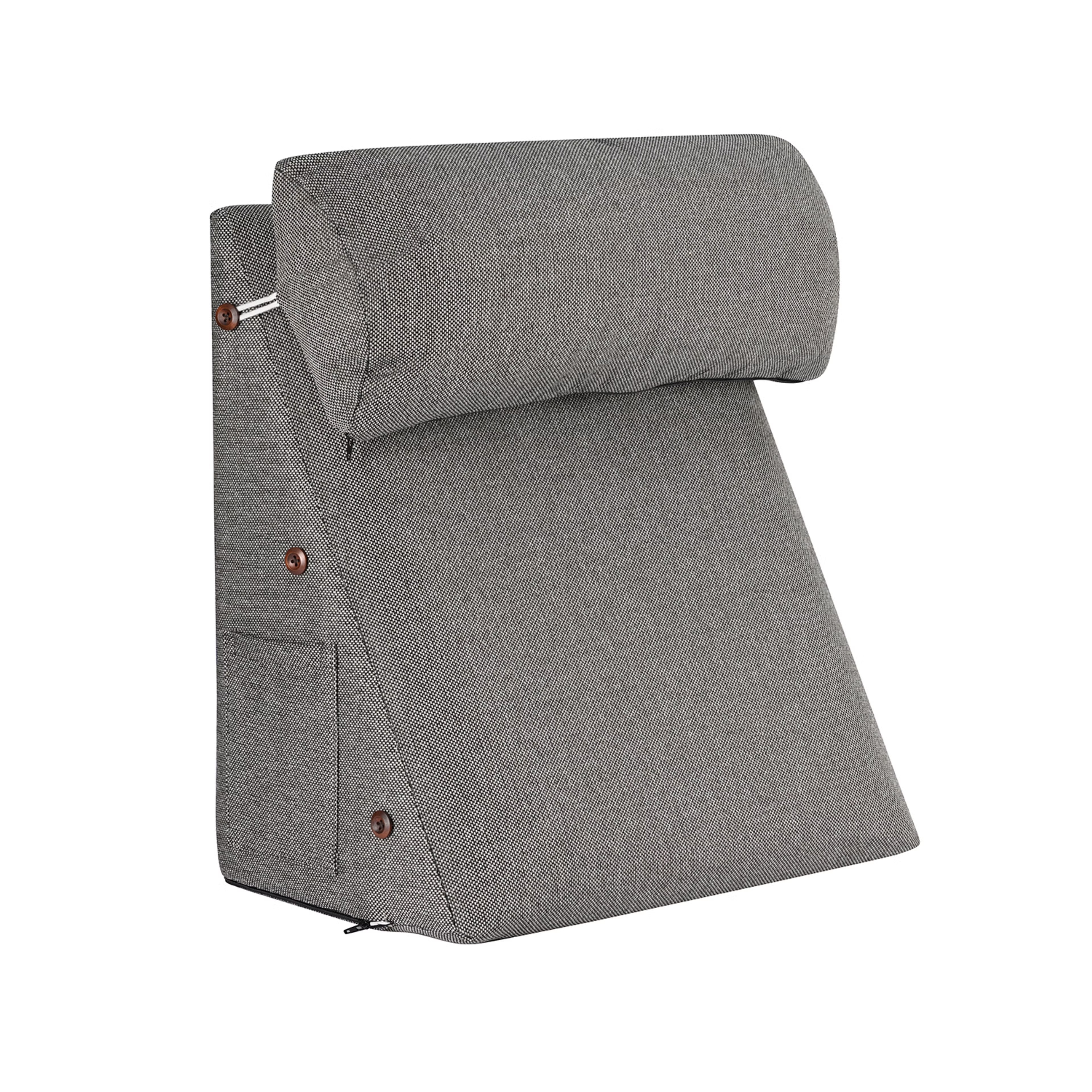 Adjustable Wedge Pillow | Prevents Acid Reflux & Snoring | Made of Memory Foam with Adjustable Micro fiber for Neck and Back support| Soft Washable Cover | Grey AdjustableÂ WedgeÂ Pillow, Grey