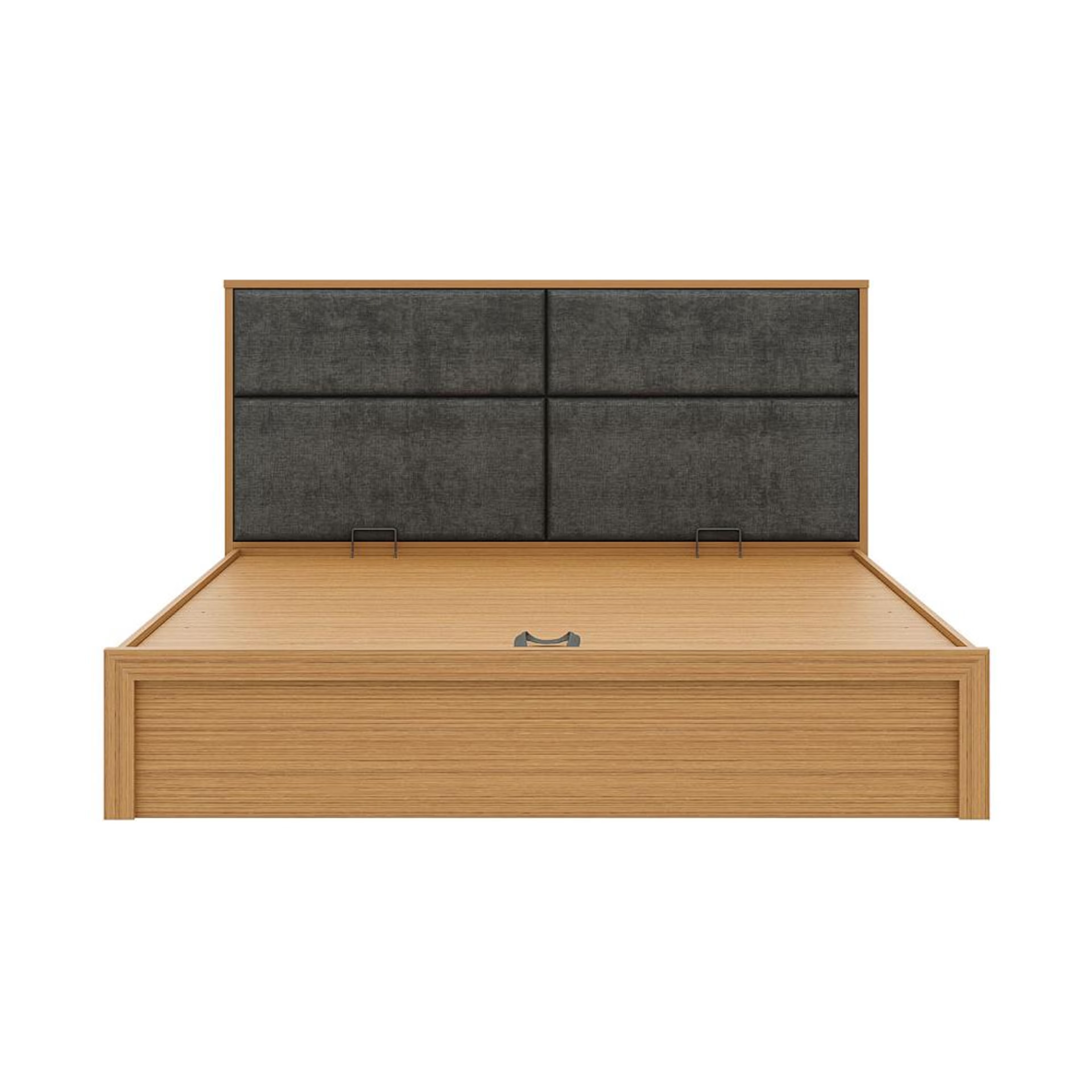 Wakefit Eclipse King Size Bed with Dark Grey Upholstered Headboard- with Hydraulic Storage King - 78" x 72 2 Wakefit Eclipse King Size Bed with Dark Grey Upholstered Headboard- with Hydraulic Storage King - 78" x 72\