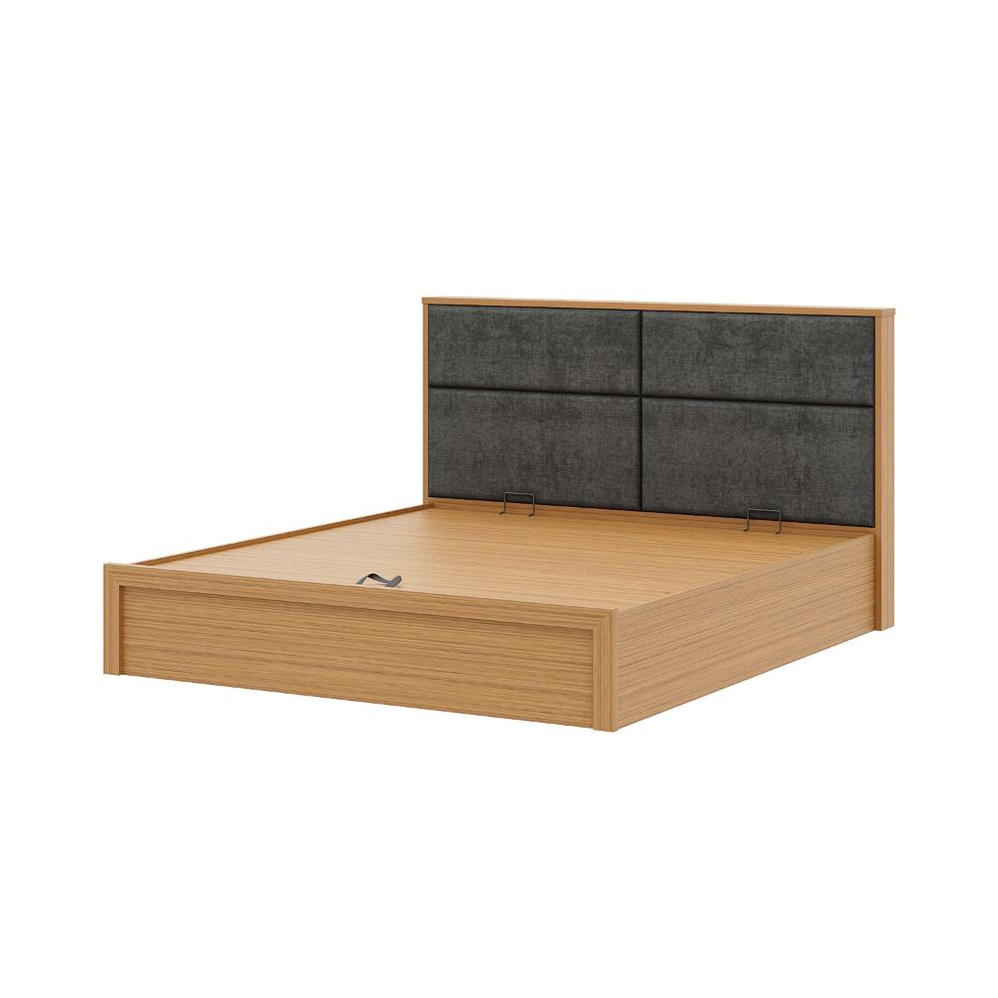 Wakefit Eclipse King Size Bed with Dark Grey Upholstered Headboard- with Hydraulic Storage King - 78" x 72 3 Wakefit Eclipse King Size Bed with Dark Grey Upholstered Headboard- with Hydraulic Storage King - 78" x 72\