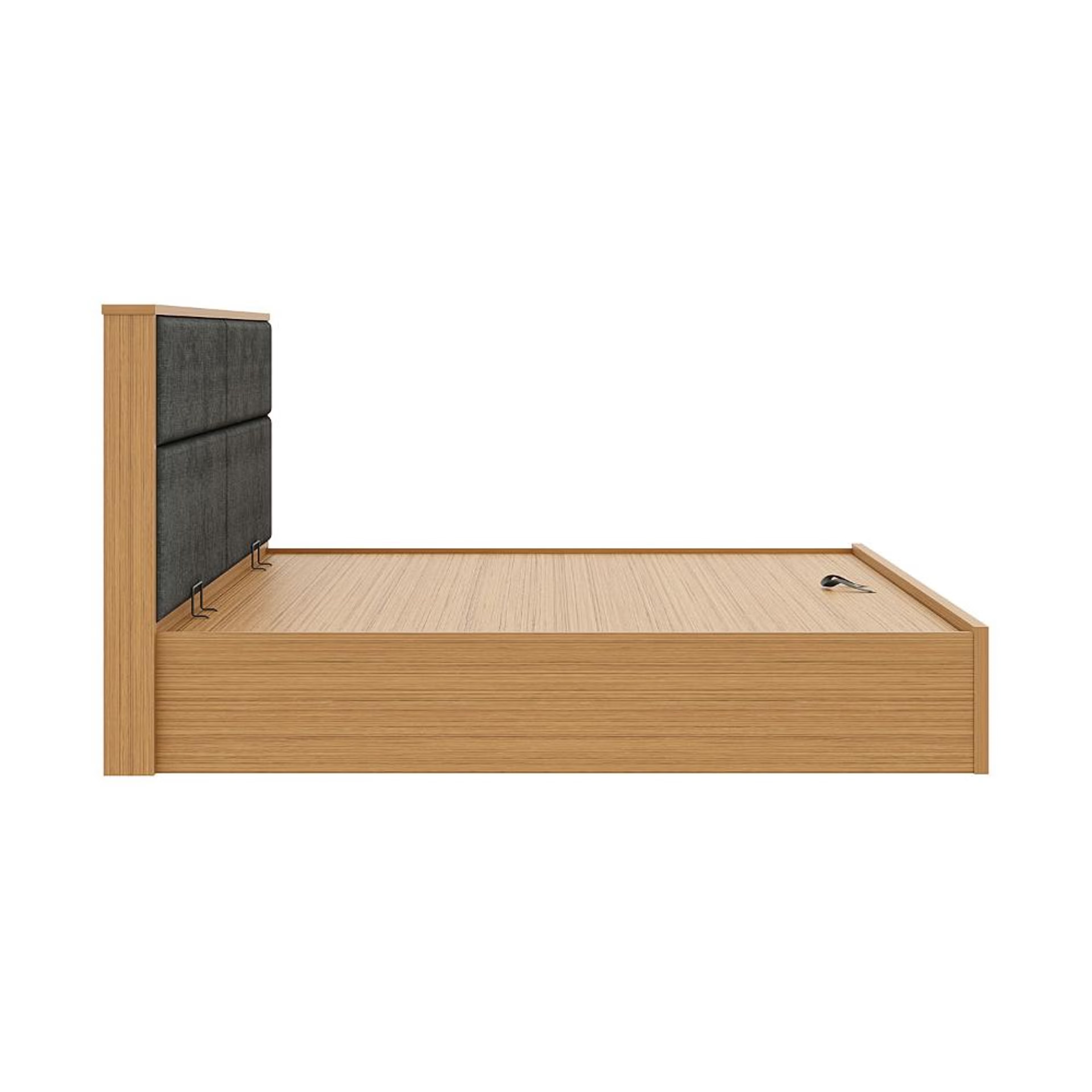 Wakefit Eclipse King Size Bed with Dark Grey Upholstered Headboard- with Hydraulic Storage King - 78" x 72 4 Wakefit Eclipse King Size Bed with Dark Grey Upholstered Headboard- with Hydraulic Storage King - 78" x 72\