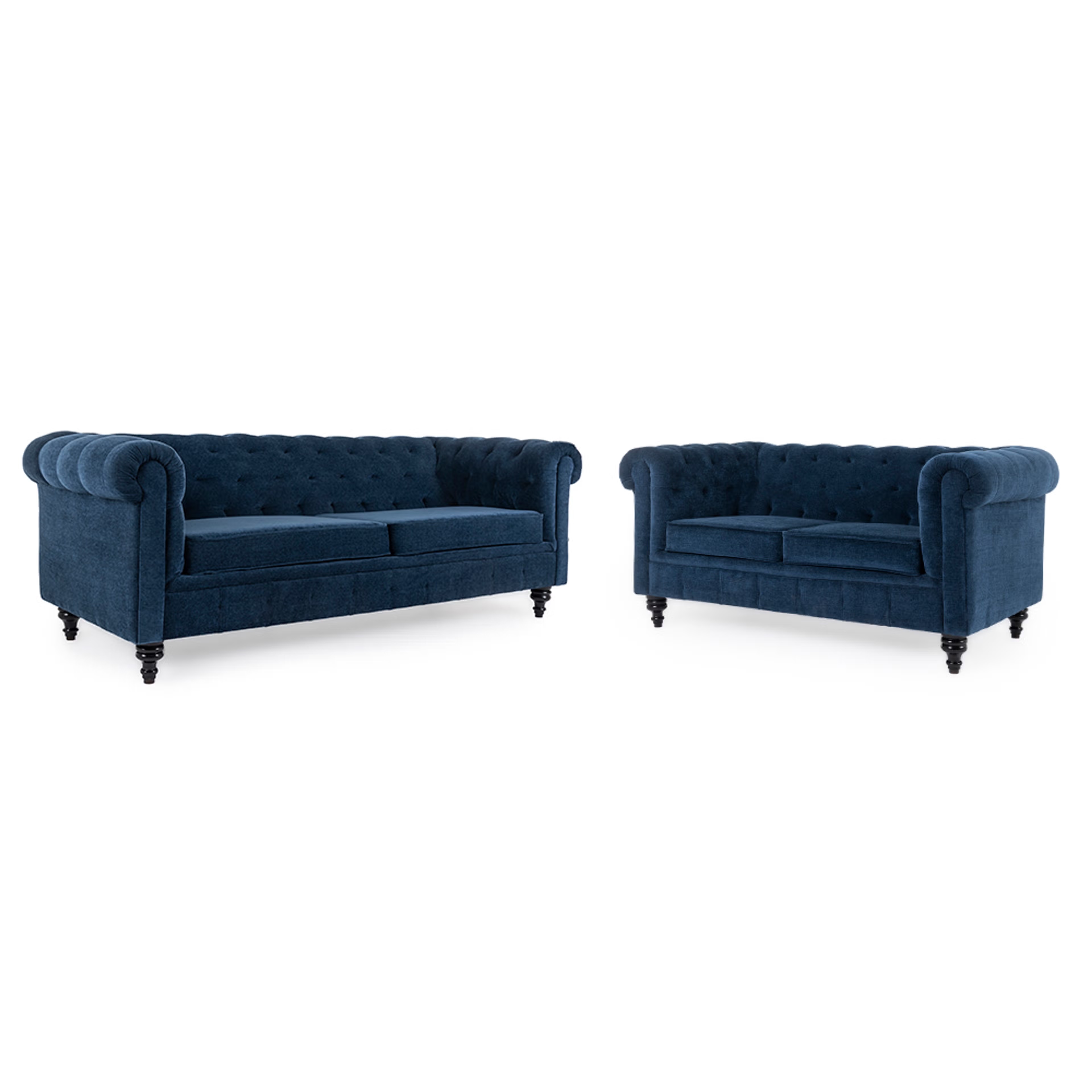 Wakefit Havana Sofa Set (3+2) Cobalt Blue 3 Seater + 2 Seater, Cobalt Blue