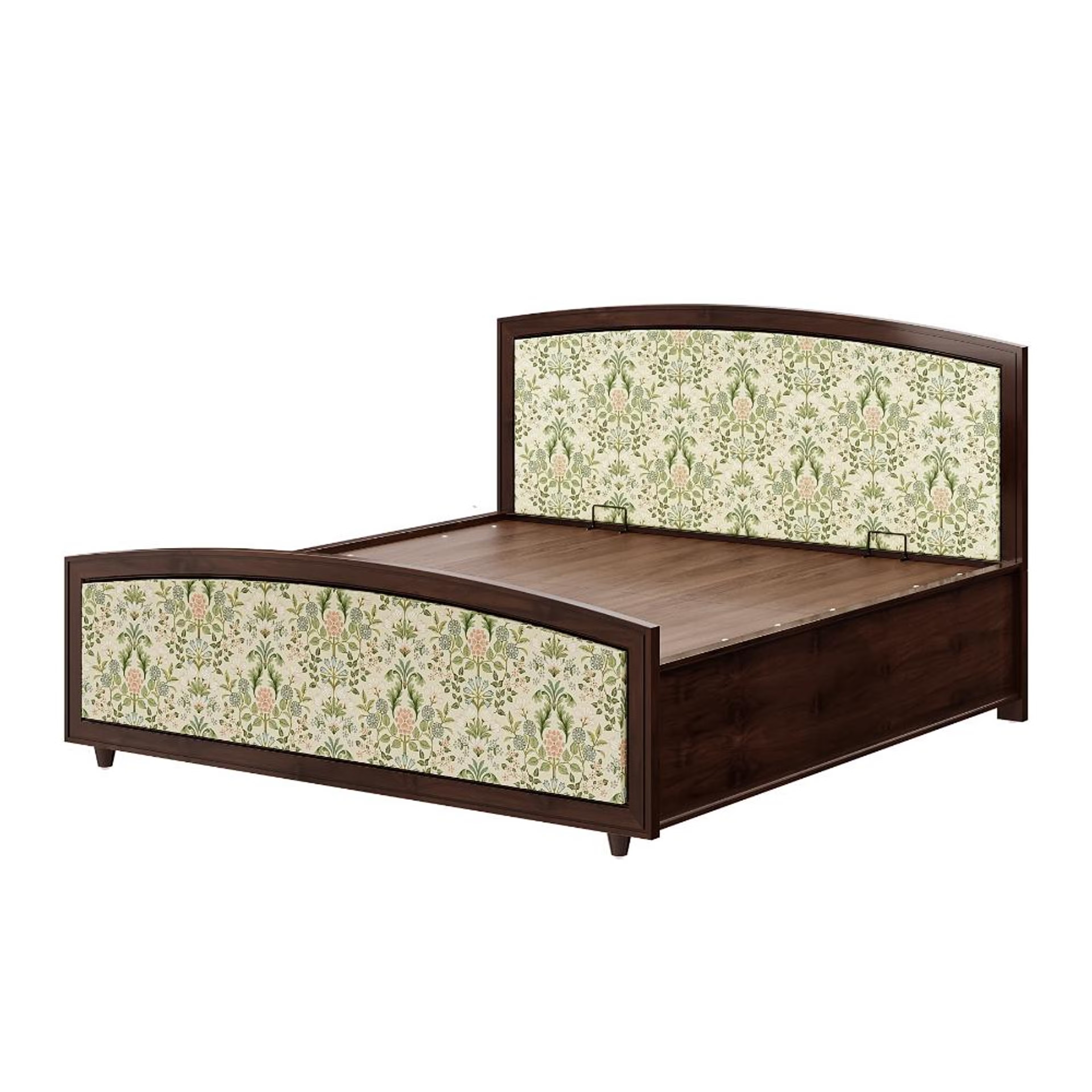 Home 46 Ved King Hydraulic Storage Teak Wood Bed King - 78" x 72\