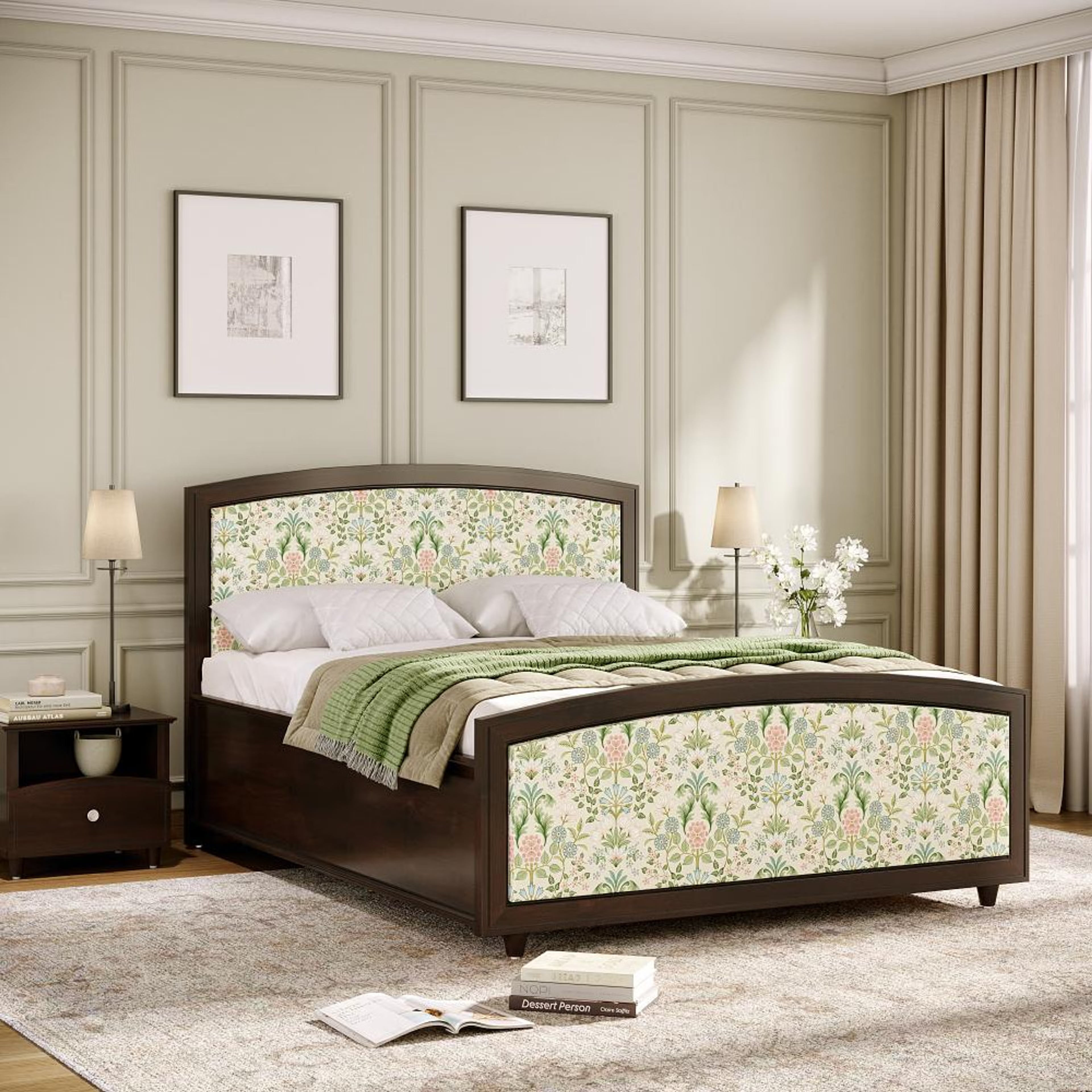 Ved Queen Storage Teak Wood Bed Queen - 78" x 60\