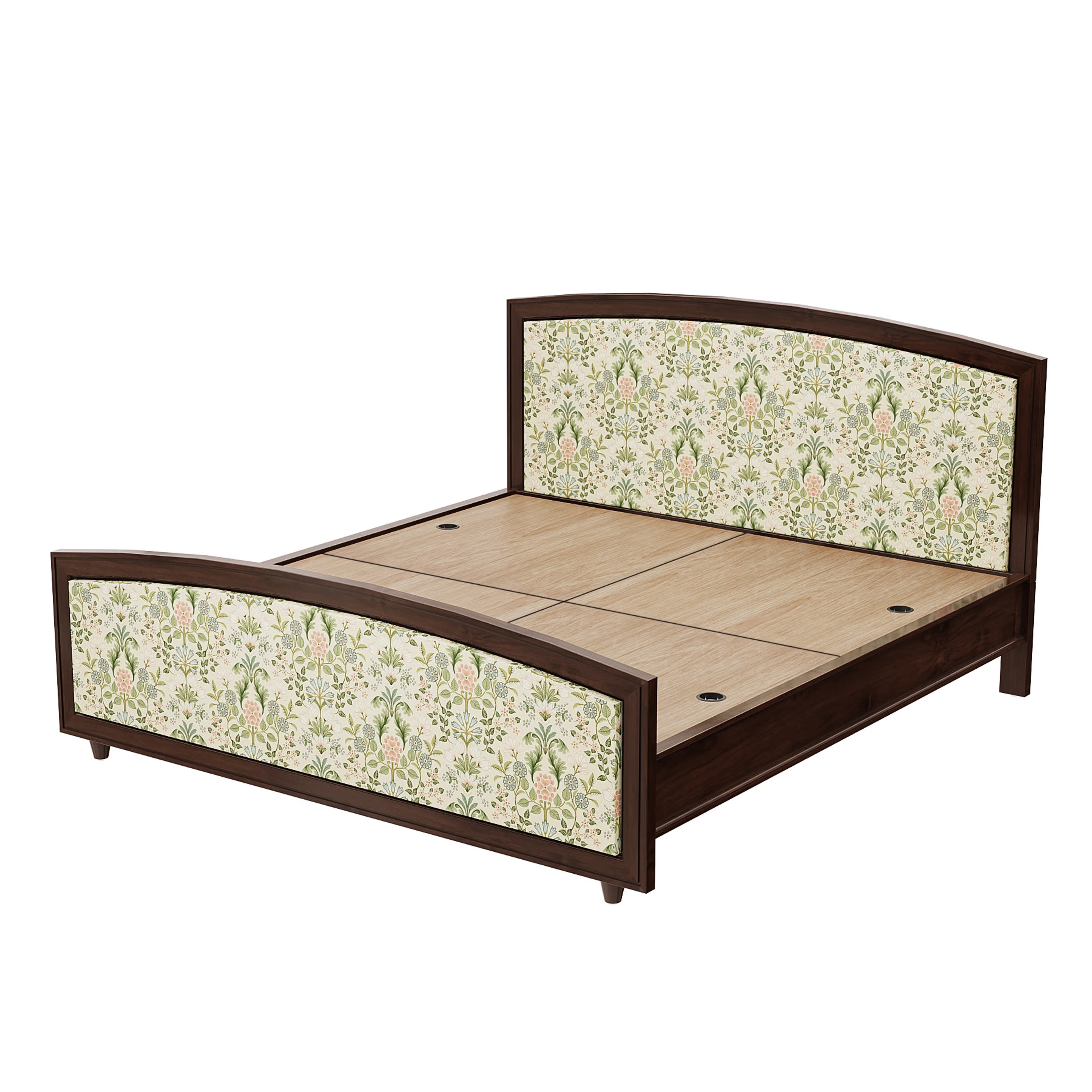 Ved King Non Storage Teak Wood Bed King - 78" x 72\