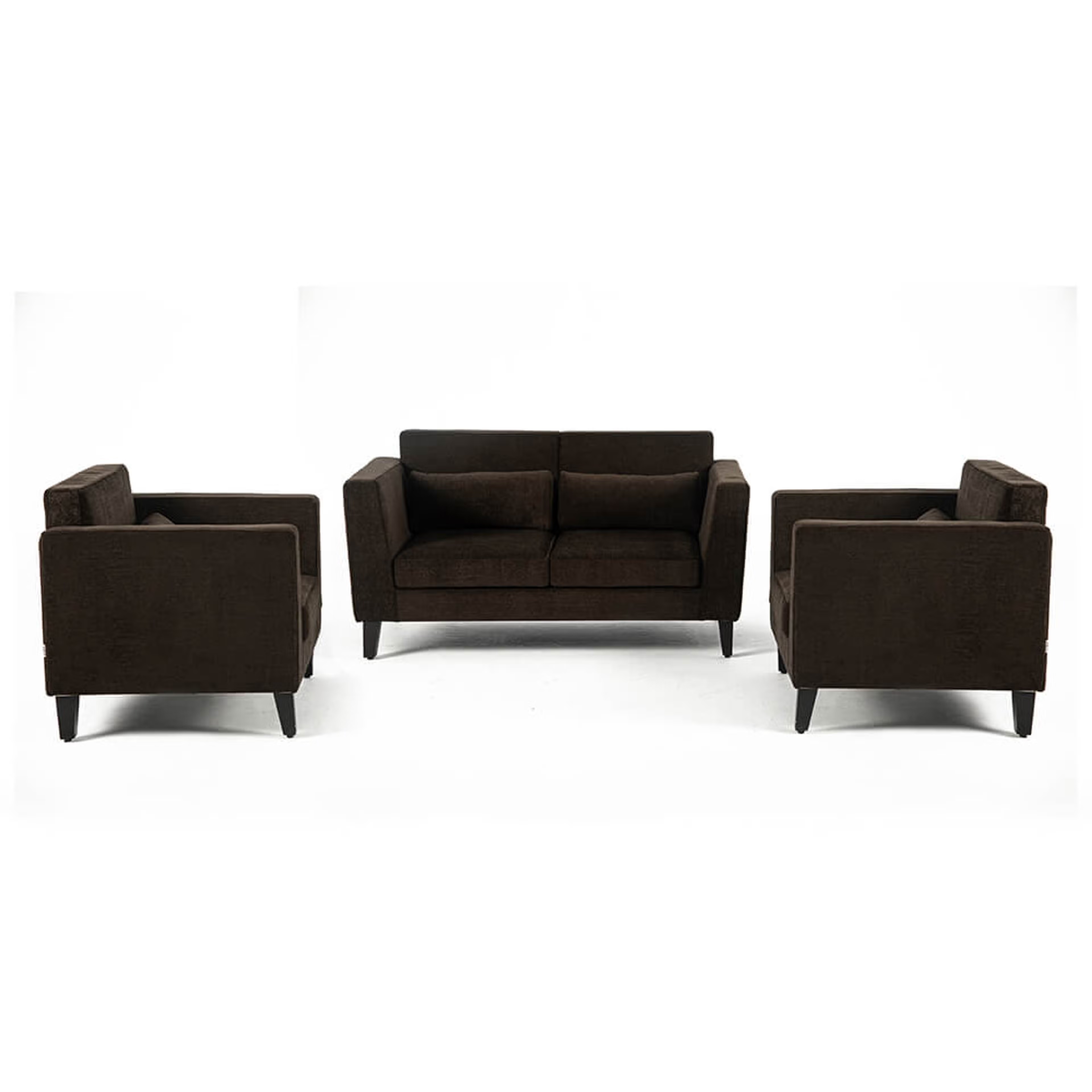 Wakefit SnoozePro Sofa Set (2+1+1) Regular, 2 Seater + 1 Seater + 1 Seater, Dark Earth