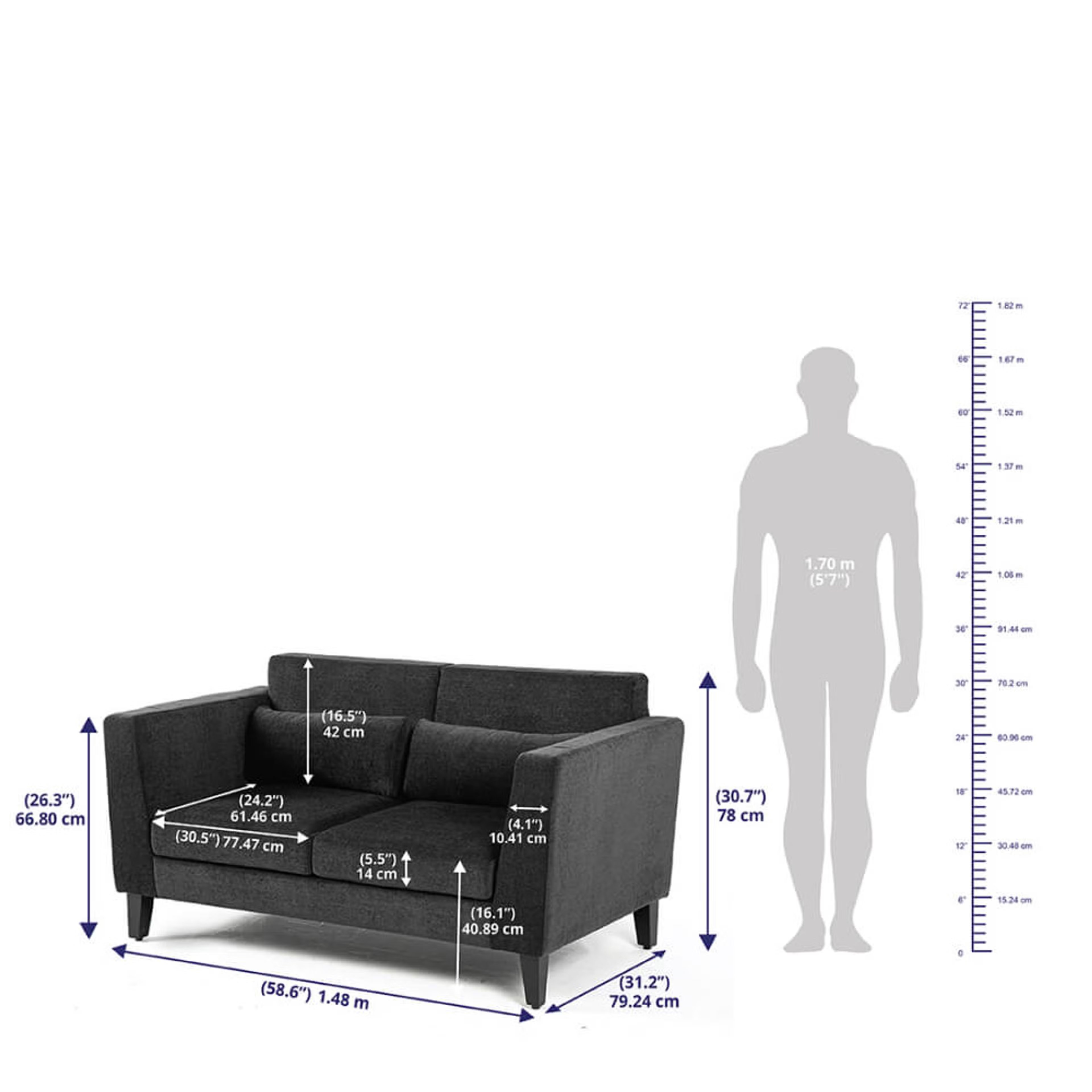 Wakefit SnoozePro Sofa Set (3+2) Regular, 3 Seater + 2 Seater, Smoke Grey 11 Wakefit SnoozePro Sofa Set (3+2) Regular, 3 Seater + 2 Seater, Smoke Grey
