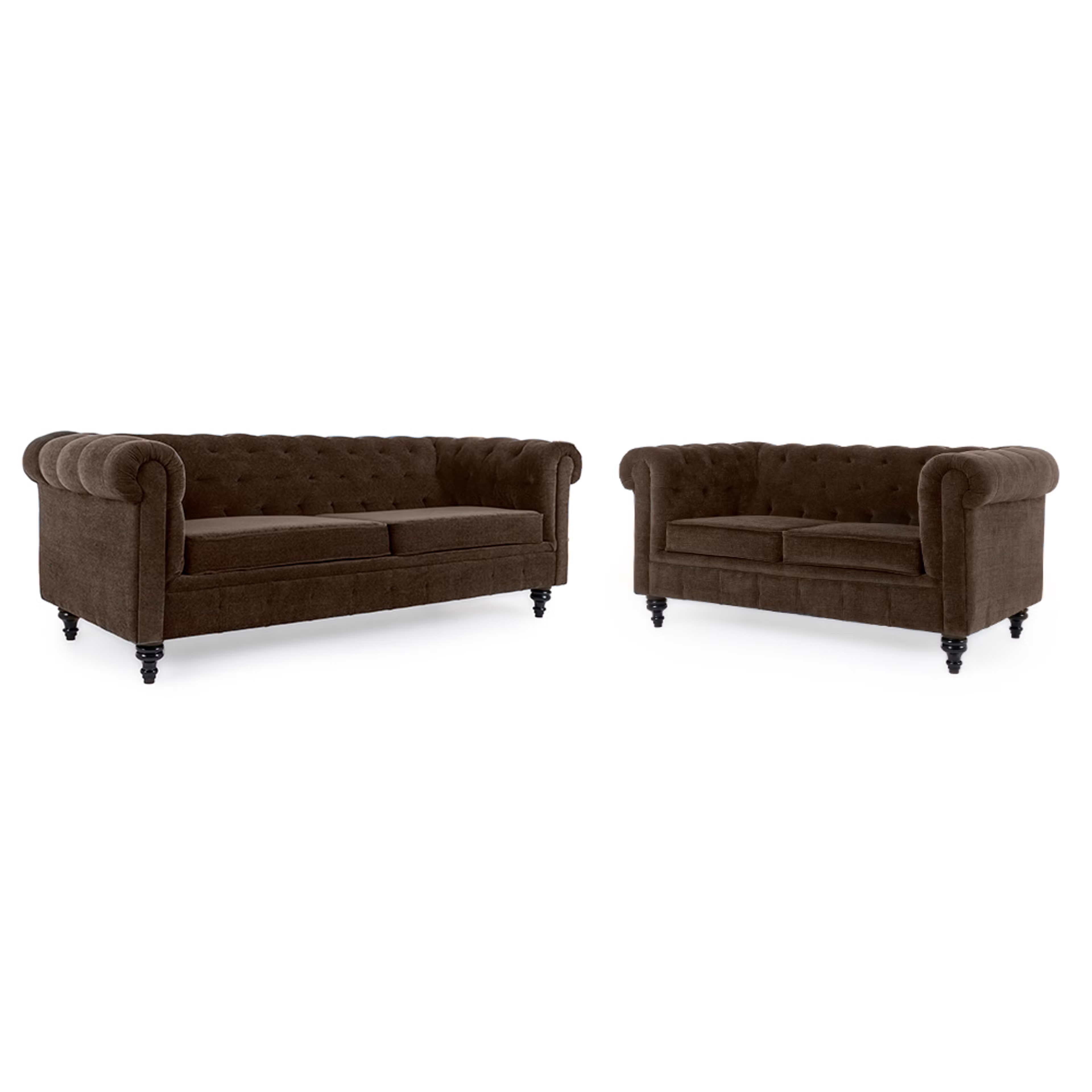 Home 37 Wakefit Havana Sofa Set (3+2) Dark Earth 3 Seater + 2 Seater, Dark Earth