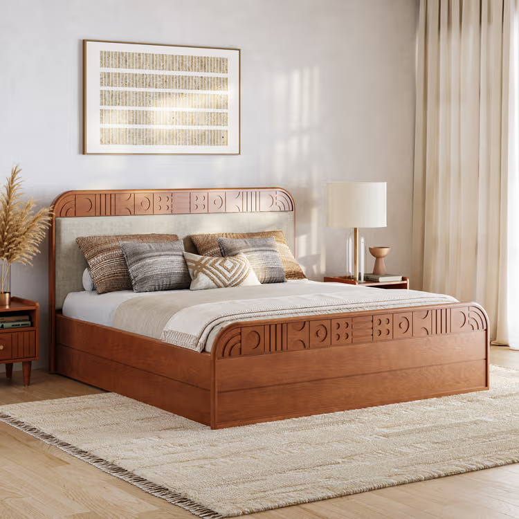 bed and side table